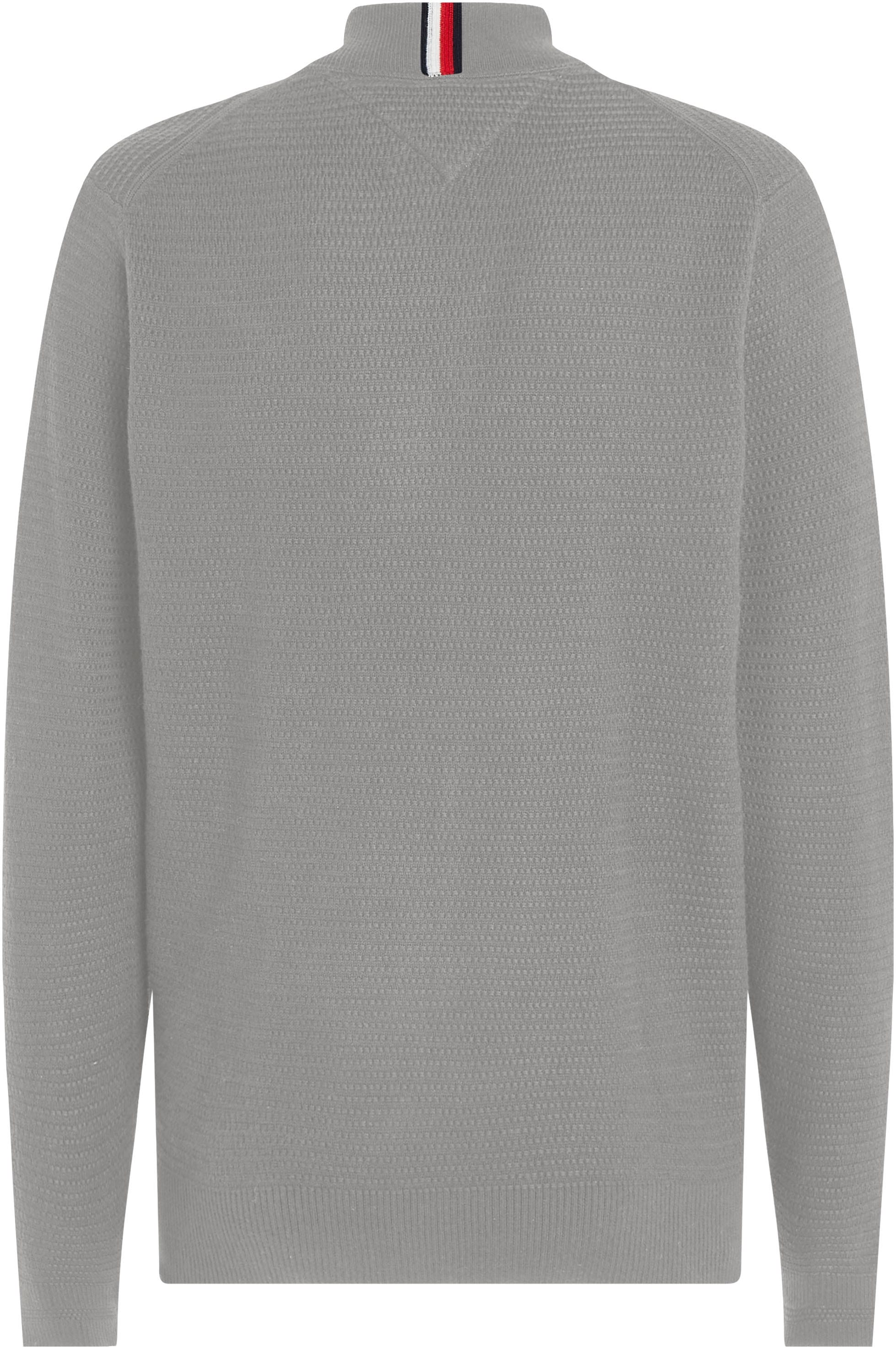Tommy Hilfiger Sweatshirt »INTERLACED BASEBALL ZIP THROUGH«, in strukturierter  Optik kaufen