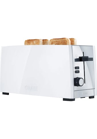 Graef Toaster »TO 101, weiß-matt«, 2 lange Schlitze, für 4 Scheiben, 1380 W kaufen