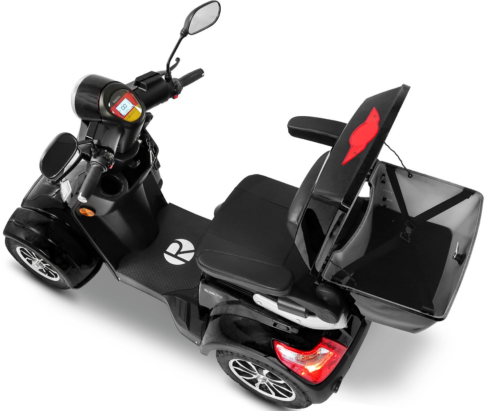 Rolektro Elektromobil »Rolektro E-Quad 25 V.3, Lithium Akku« 25 km/h mit Topcase, 