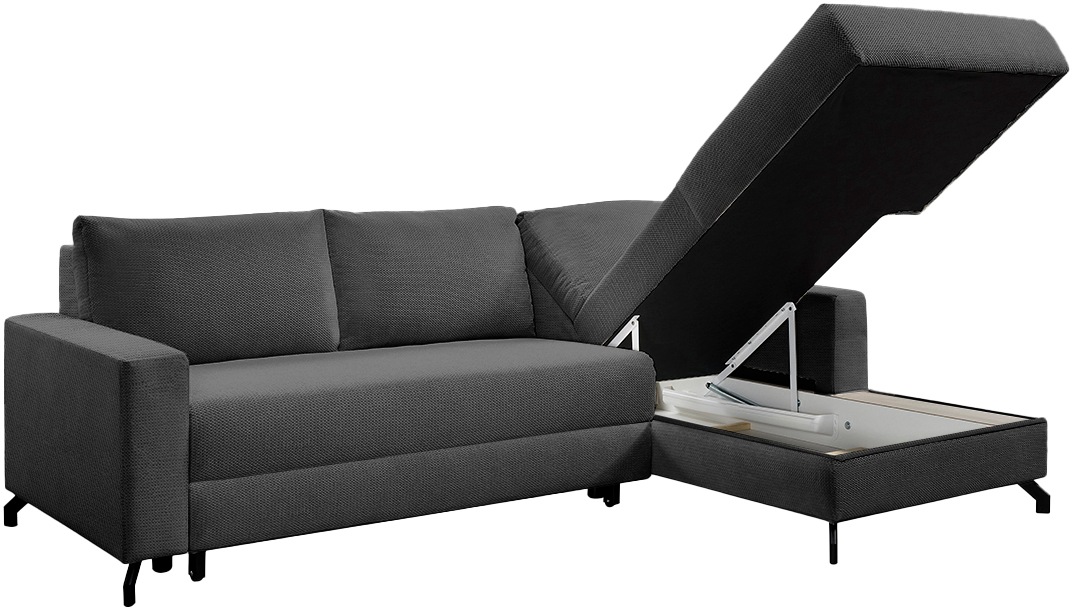exxpo - sofa fashion Ecksofa »Quattro L-Form, B/T: 247/162 cm«, wahlweise mit Bettfunktion, Bettkasten