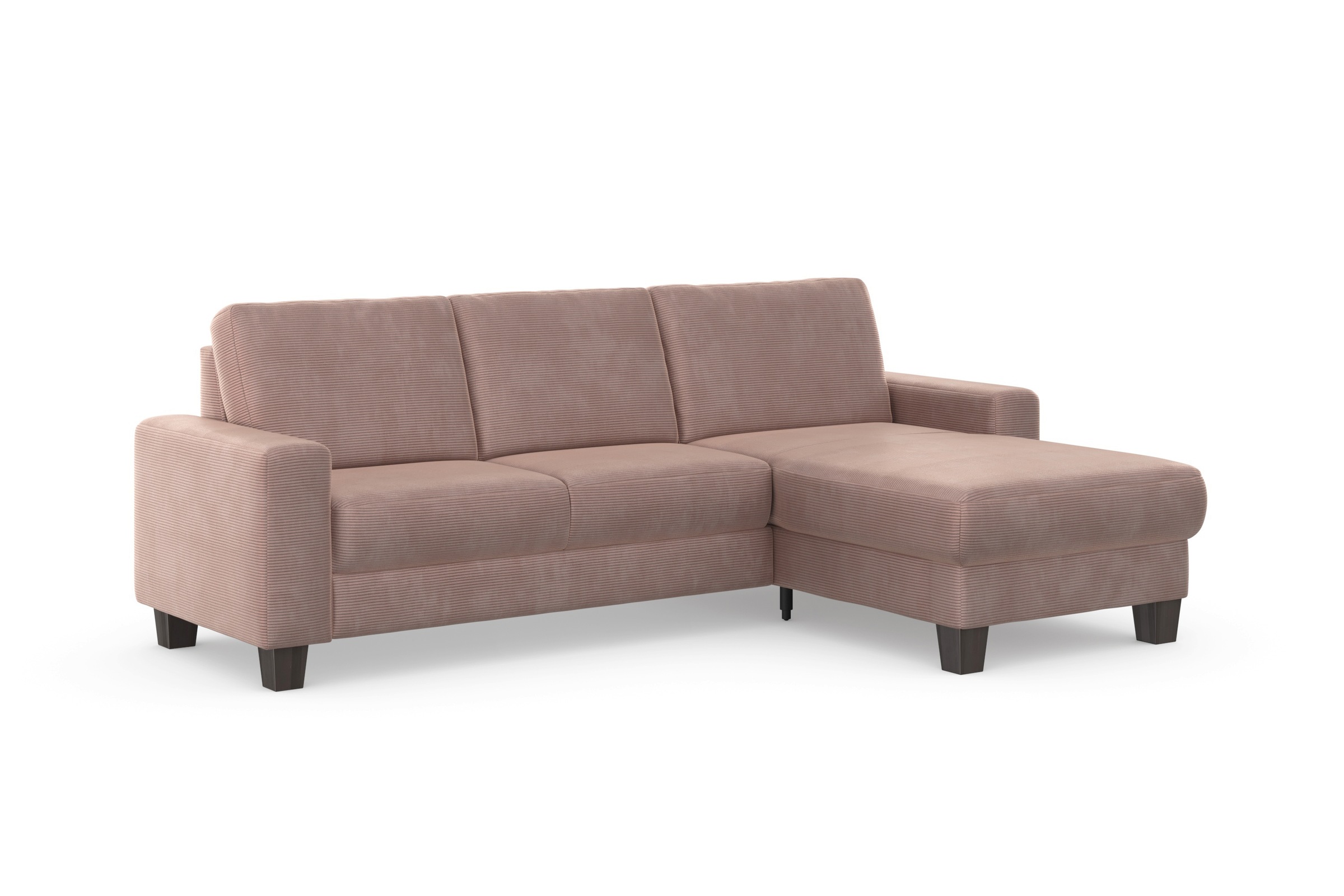 Home affaire Ecksofa »Summer L-Form«, mit Recamiere, mit oder ohne Bettfunktion und Bettkasten, Cord-Bezug