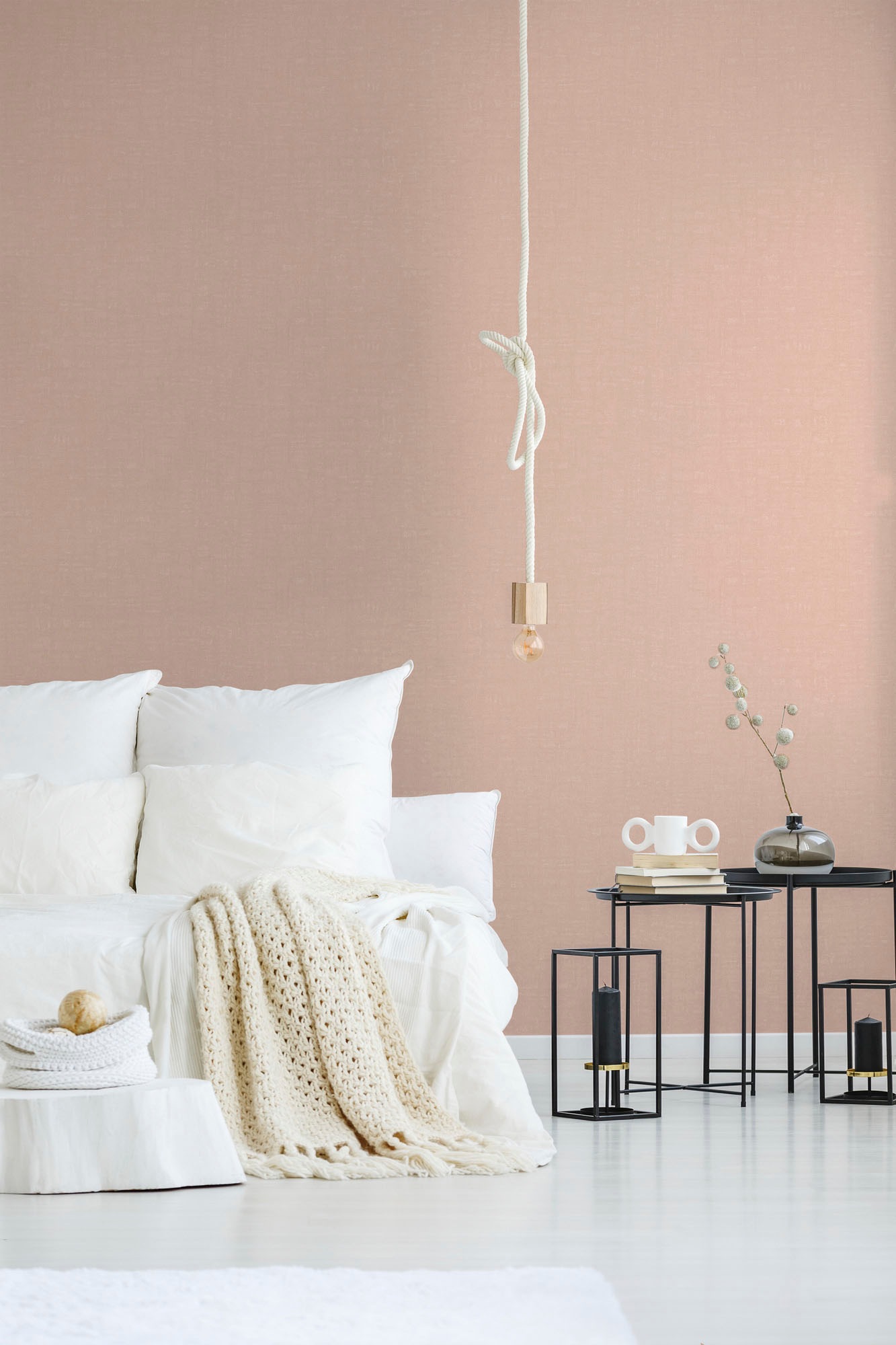 A.S. Création Vliestapete »Nara Einfarbig«, matt-gemustert-neutral, Unitapete Tapeten Wohnzimmer Schlafzimmer Küche modern Flur Design