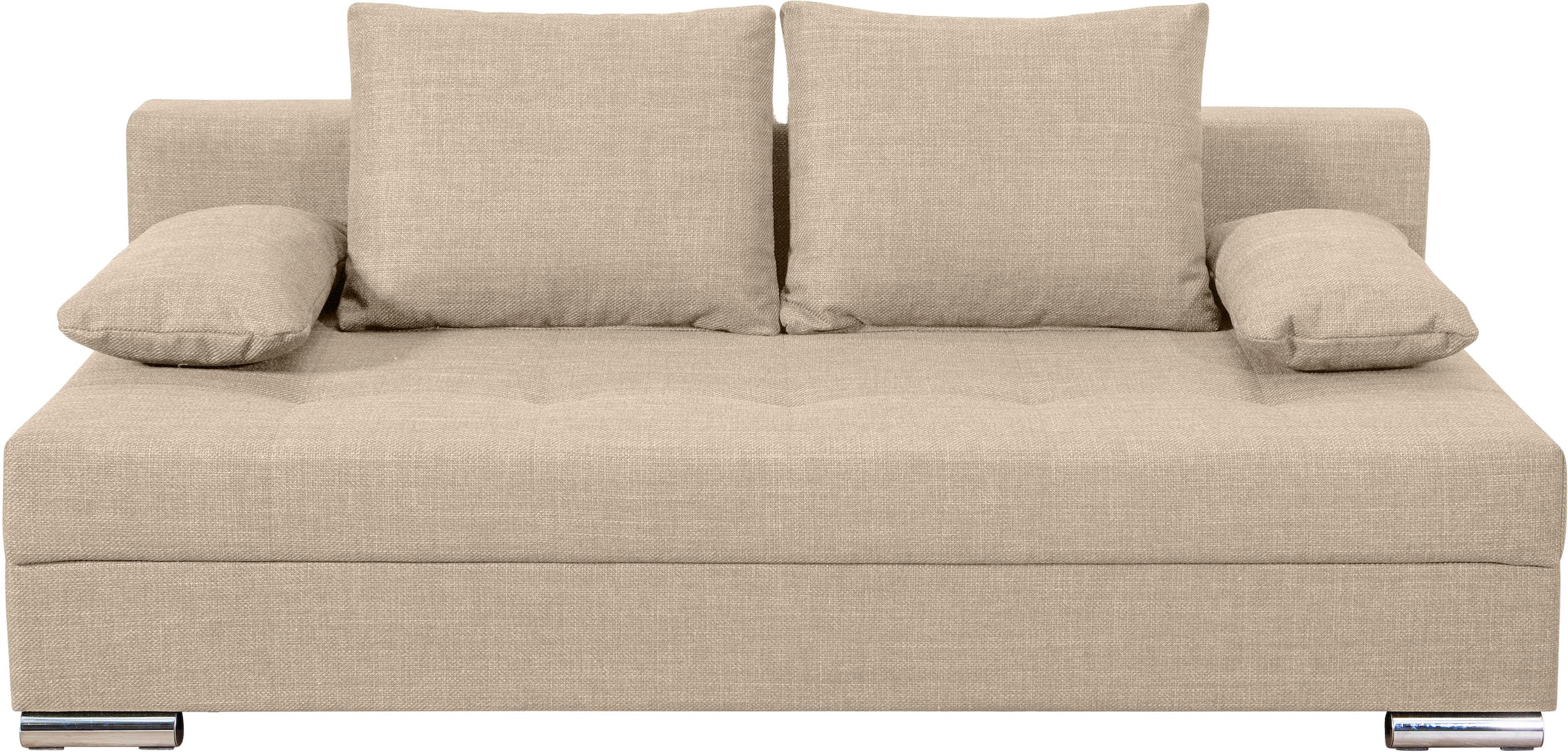 COLLECTION AB Schlafsofa »Tania mit Bettfunktion und Bettkasten«, komfortabler Sitzkomfort: Federkern-Polsterung, inklusive Rückenkissen
