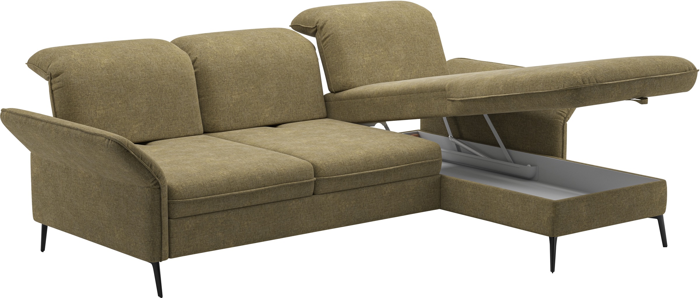 sit&more Ecksofa »Emely, inkl. Sitztiefenverstellung«, wahlweise mit Bettfunktion,Bettkasten,Kopf- & Armteilverstellung