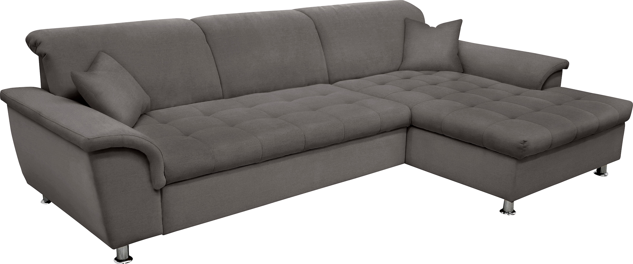 DOMO collection Ecksofa Franzi, wahlweise mit Bettfunktion, Bettkasten und Kopfteilverstellung