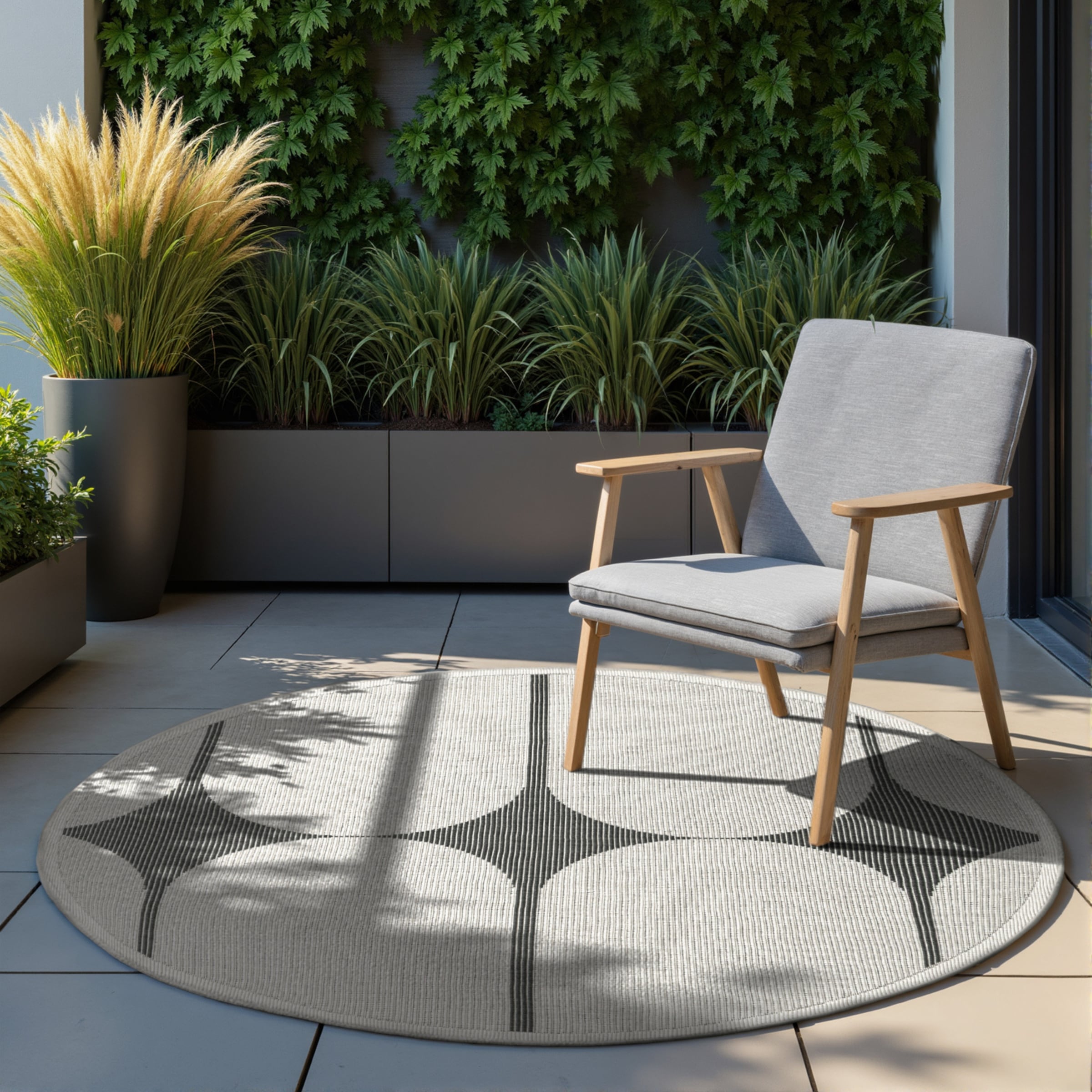 HANSE Home Outdoorteppich »Bowen Wendeteppich«, rund, 5 mm Höhe, In und Out günstig online kaufen