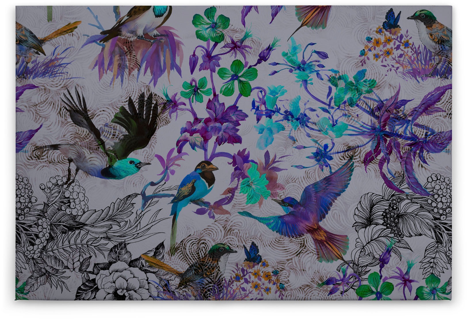 Bricoflor Leinwandbild Mit Vogel Design Im Modernen Stil Vogel Wandbild In günstig online kaufen