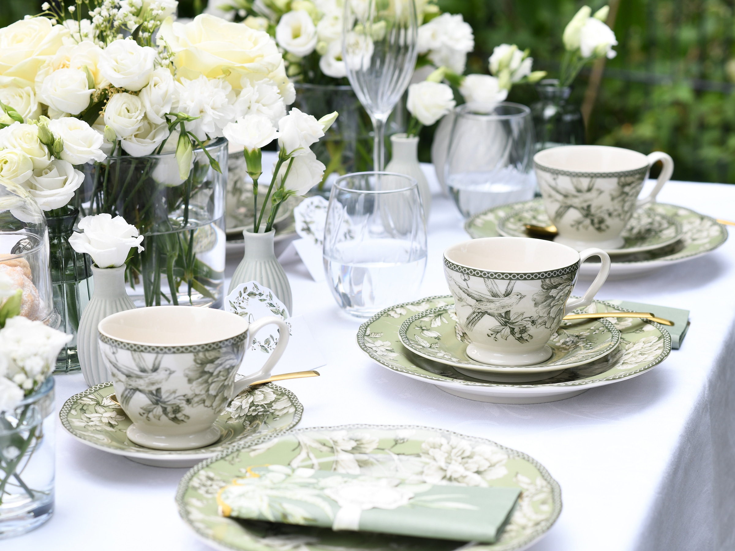 CreaTable Kaffeeservice »Adelaide, Service 12-tlg.« Nostalgischer Vintage Dekor, Elegante Form