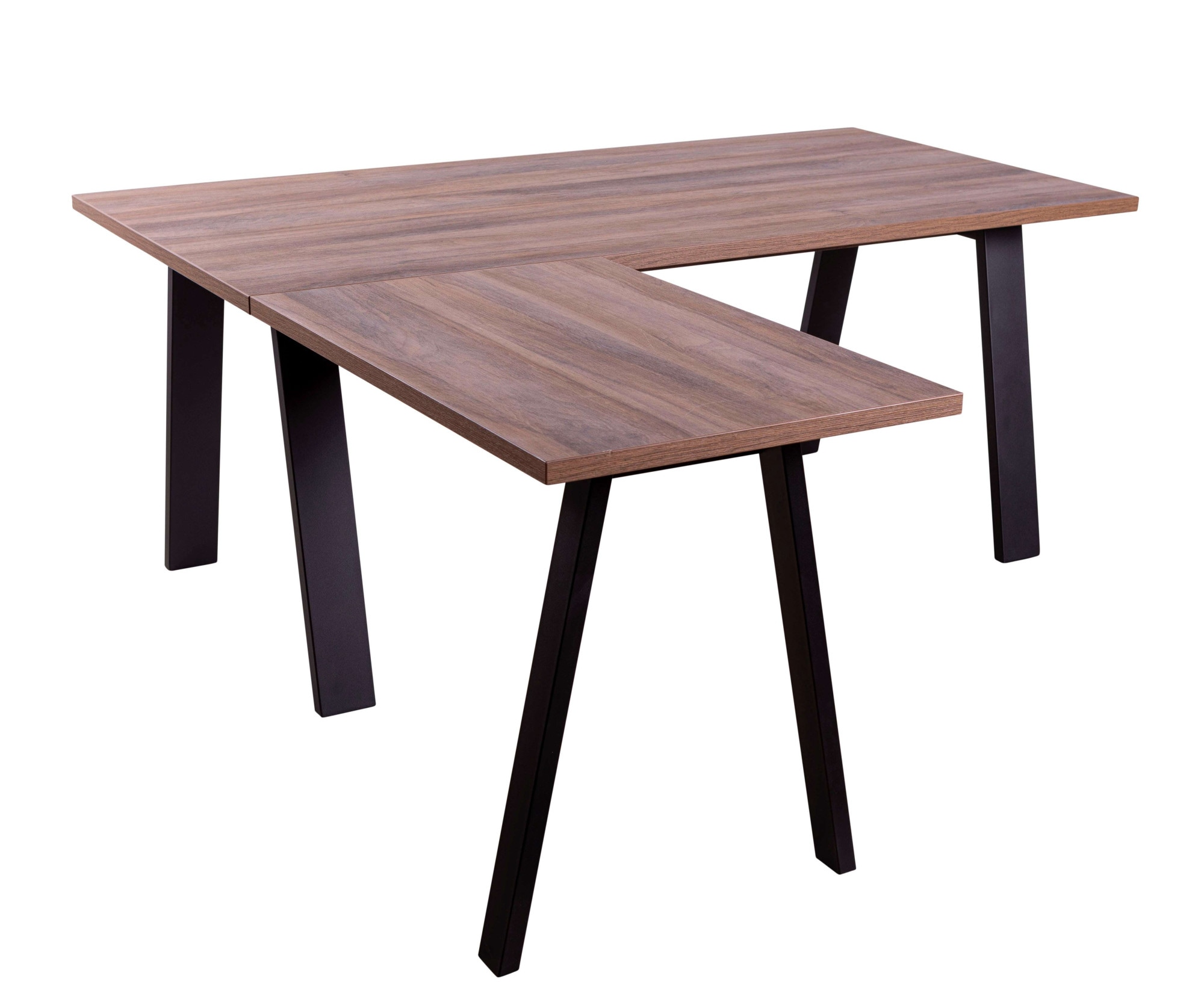 Composad Eckschreibtisch »Davinci«, mit Metallbeinen, 171,5x150 cm, 100% recyceltes Holz, Made in Italy