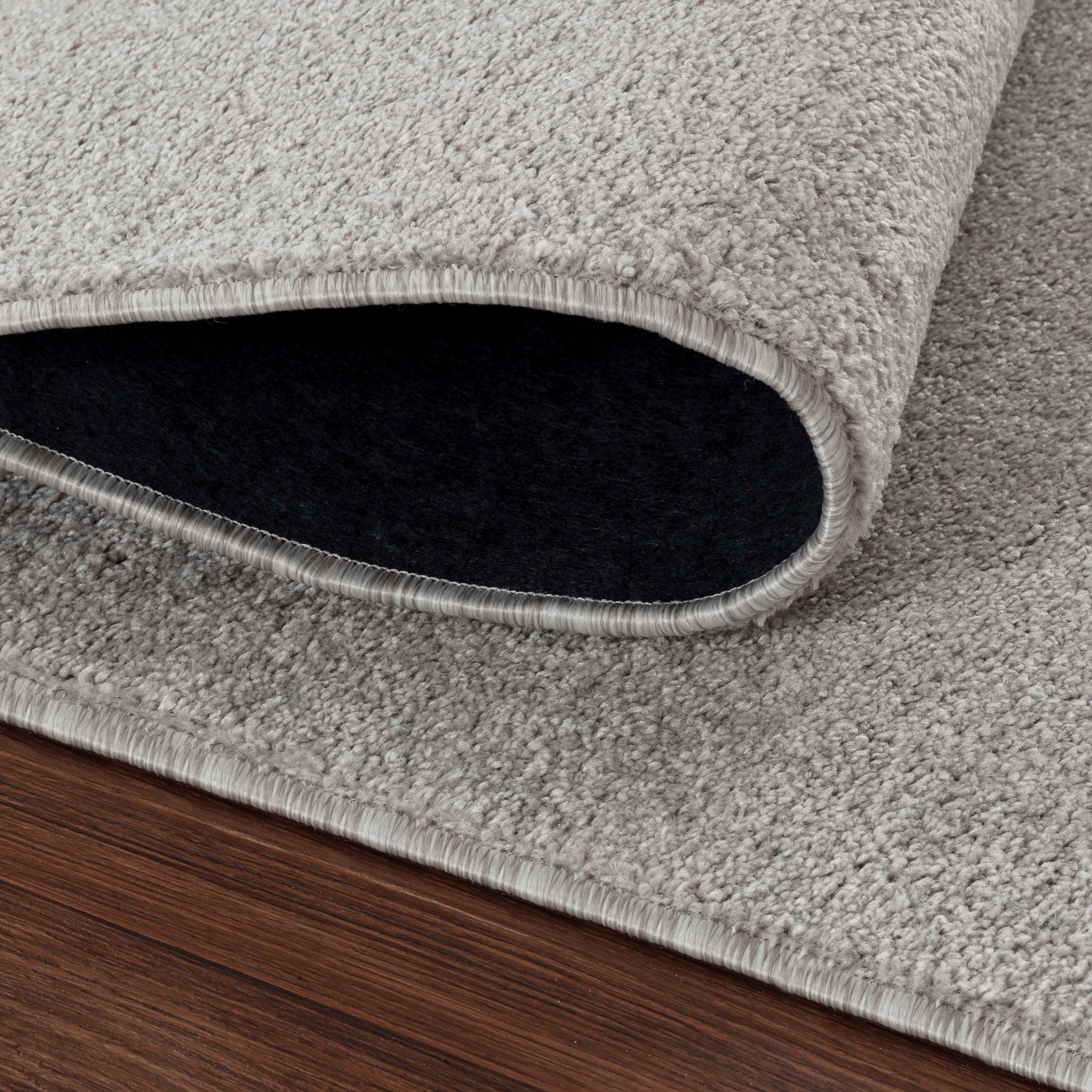 my home Teppich »Kurzflor-Frisee MALAGA 4700 uni meliert«, rechteckig, 10 mm Höhe, Wohnzimmer, Schlafzimmer, flacher robuster Teppich, Läufer und Rund