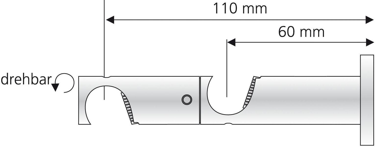 Liedeco Kombiträger, (1 St.), Innenlaufprofil Ø 16 mm