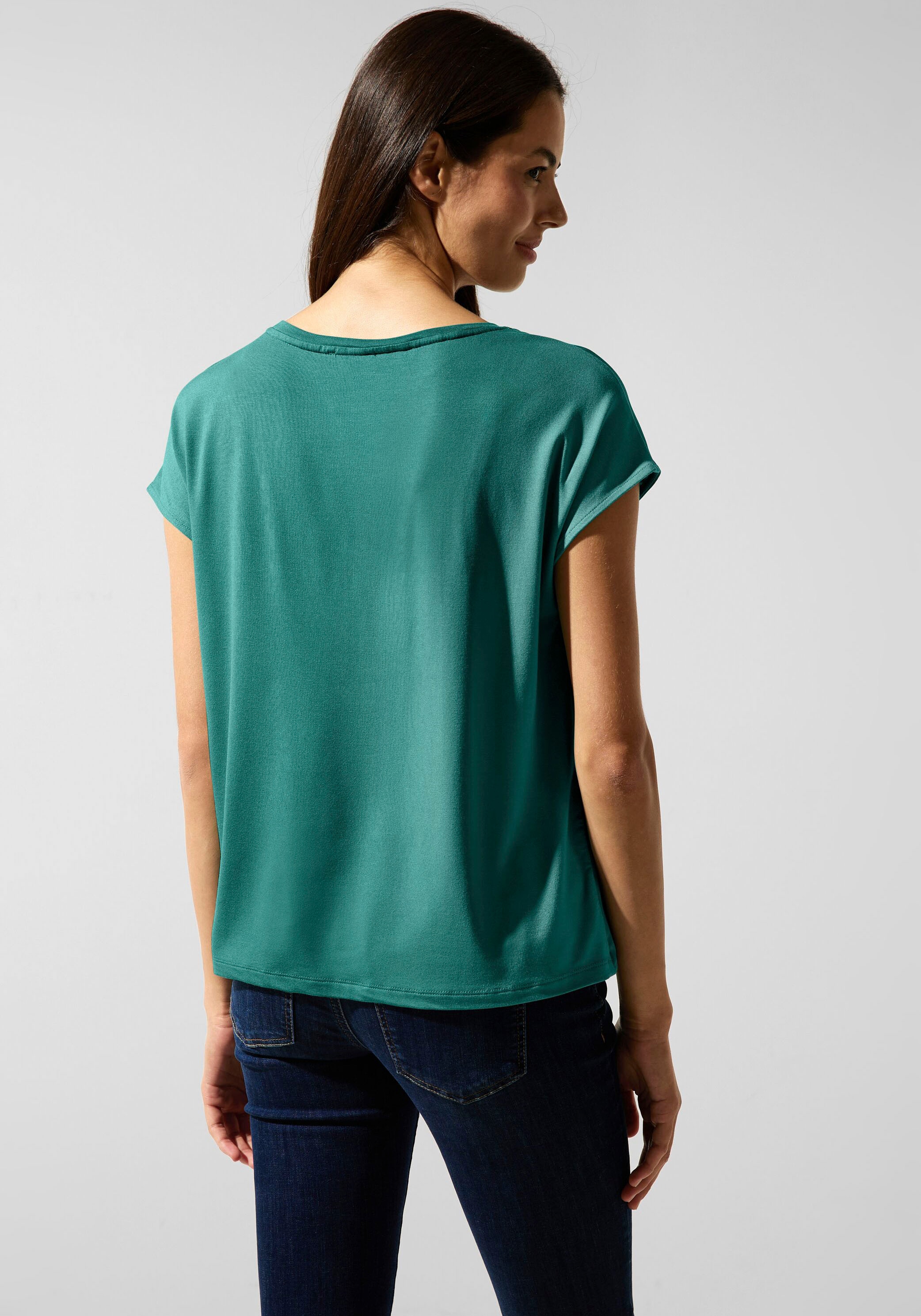 STREET ONE Shirttop, mit überschnittenen Schultern