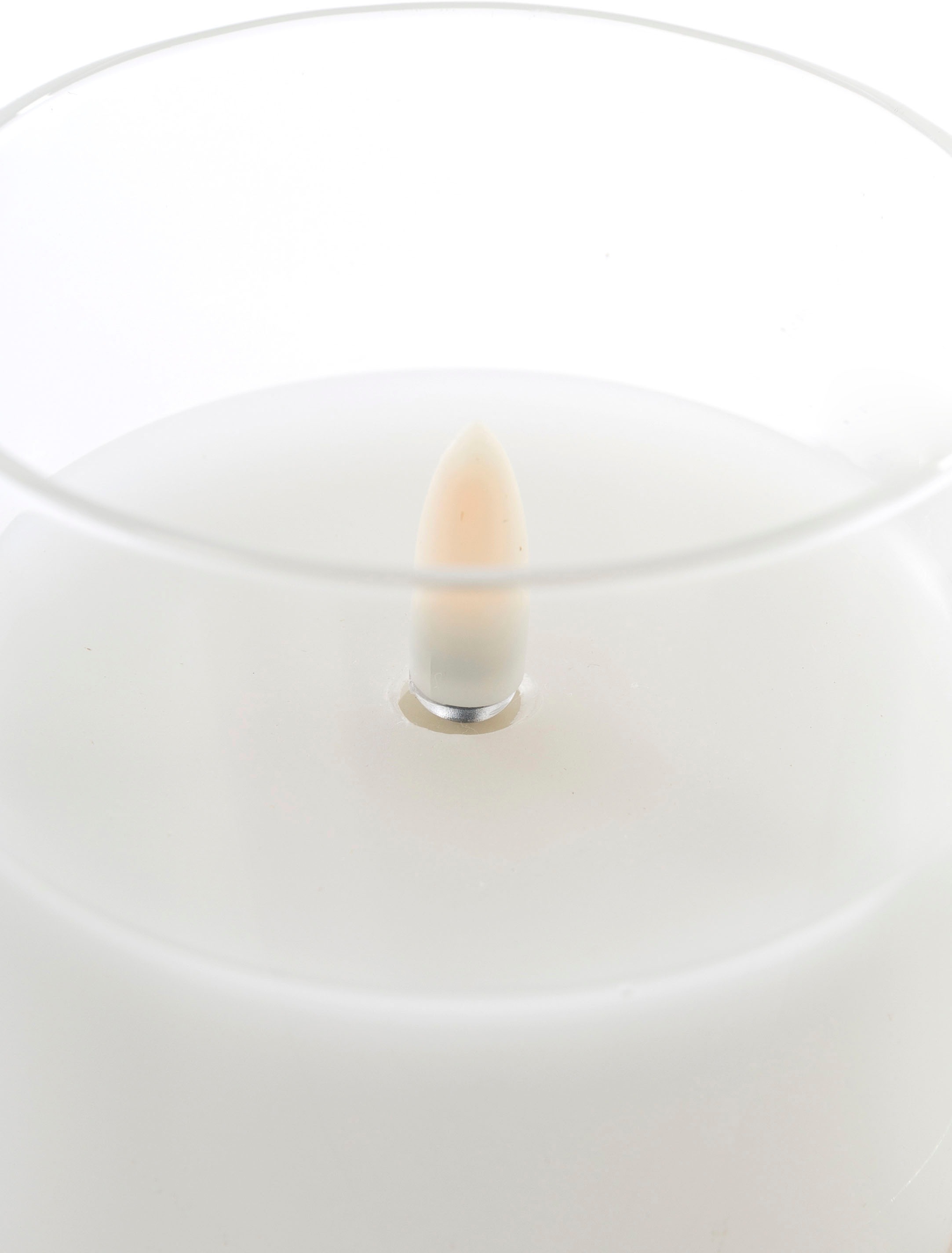Myflair Möbel & Accessoires LED-Kerze »im Glas, Durchmesser ca. 7,5 cm«, Weihnachtsdeko, Batteriebetrieb