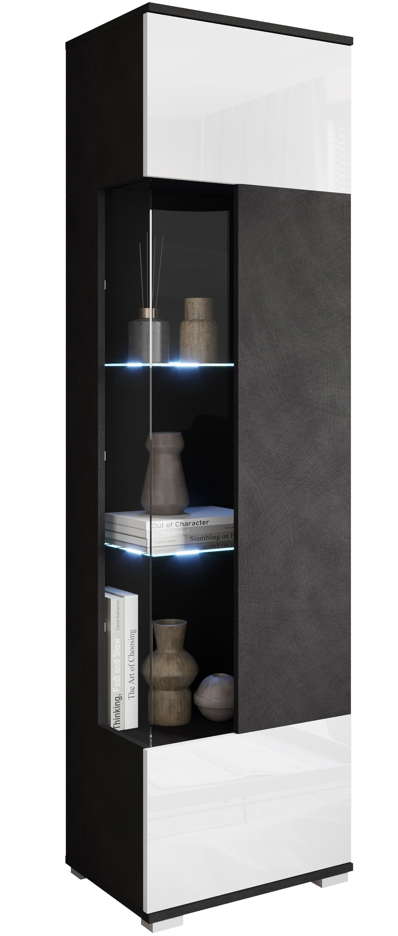 INOSIGN Vitrine »Kenia, stehend und hängend, Türanschlag wechselbar«, (1 St.), Vitrineschrank mit Glastüren 160 cm Höhe