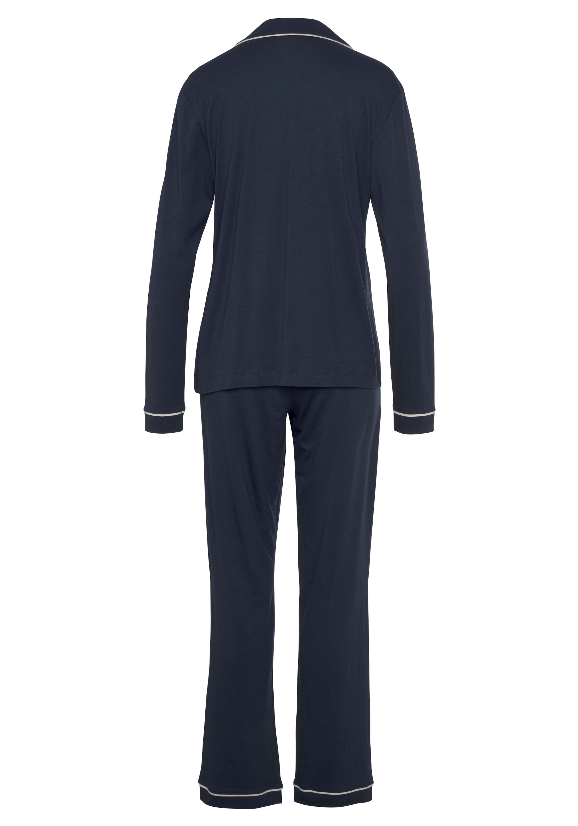 LASCANA Pyjama 2 Stk. tlg., mit Kontrastpaspeln