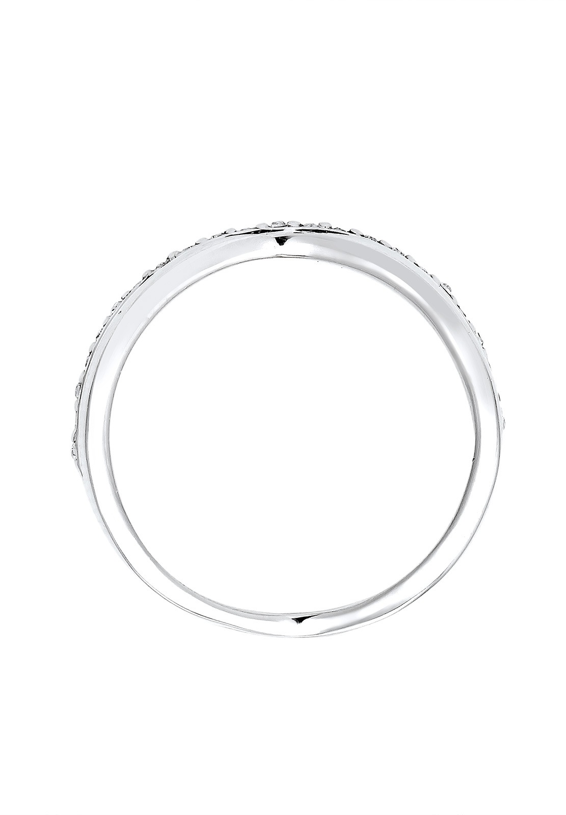 Elli Premium Fingerring »Wickelring Blogger Kristalle 925 Silber«