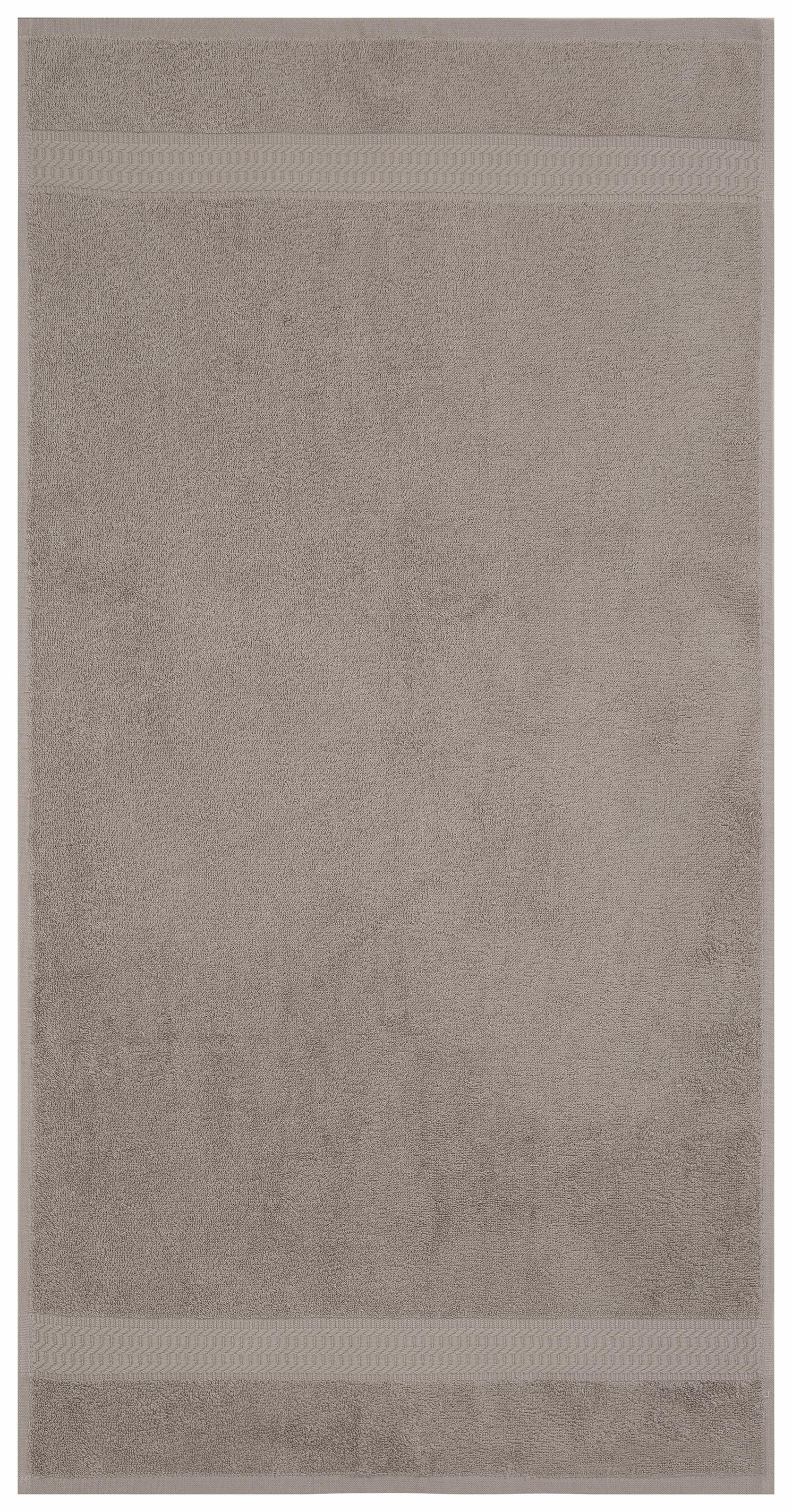 my home Handtücher »Juna, als Set und Serie erhältlich, 8 Handtücher, 50x100cm«,  100% Baumwolle, mit Bordüre, Uni-Farben, weich