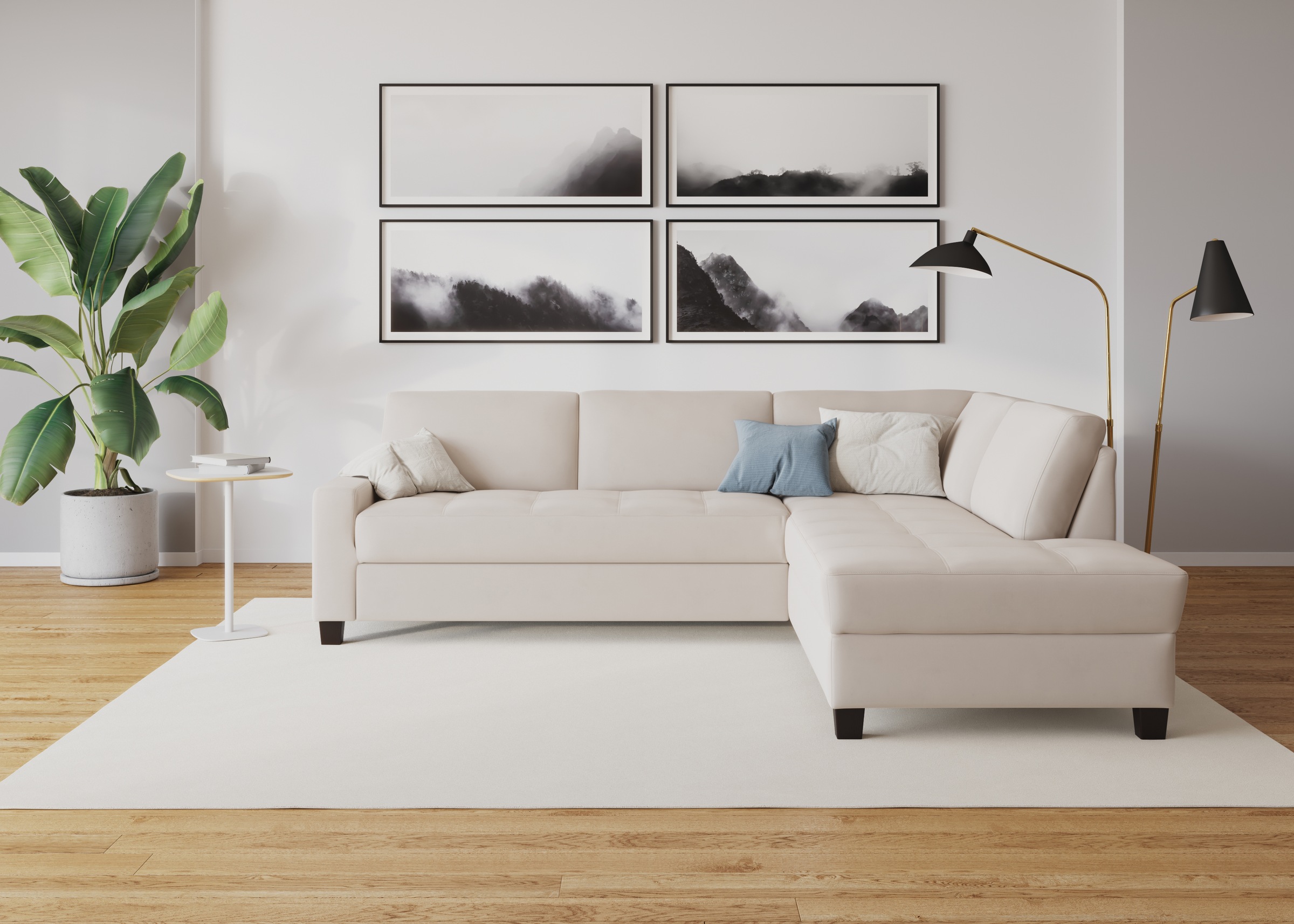 DOMO collection Ecksofa "Florentina zeitlos und elegant, Sitznähte als Desi günstig online kaufen