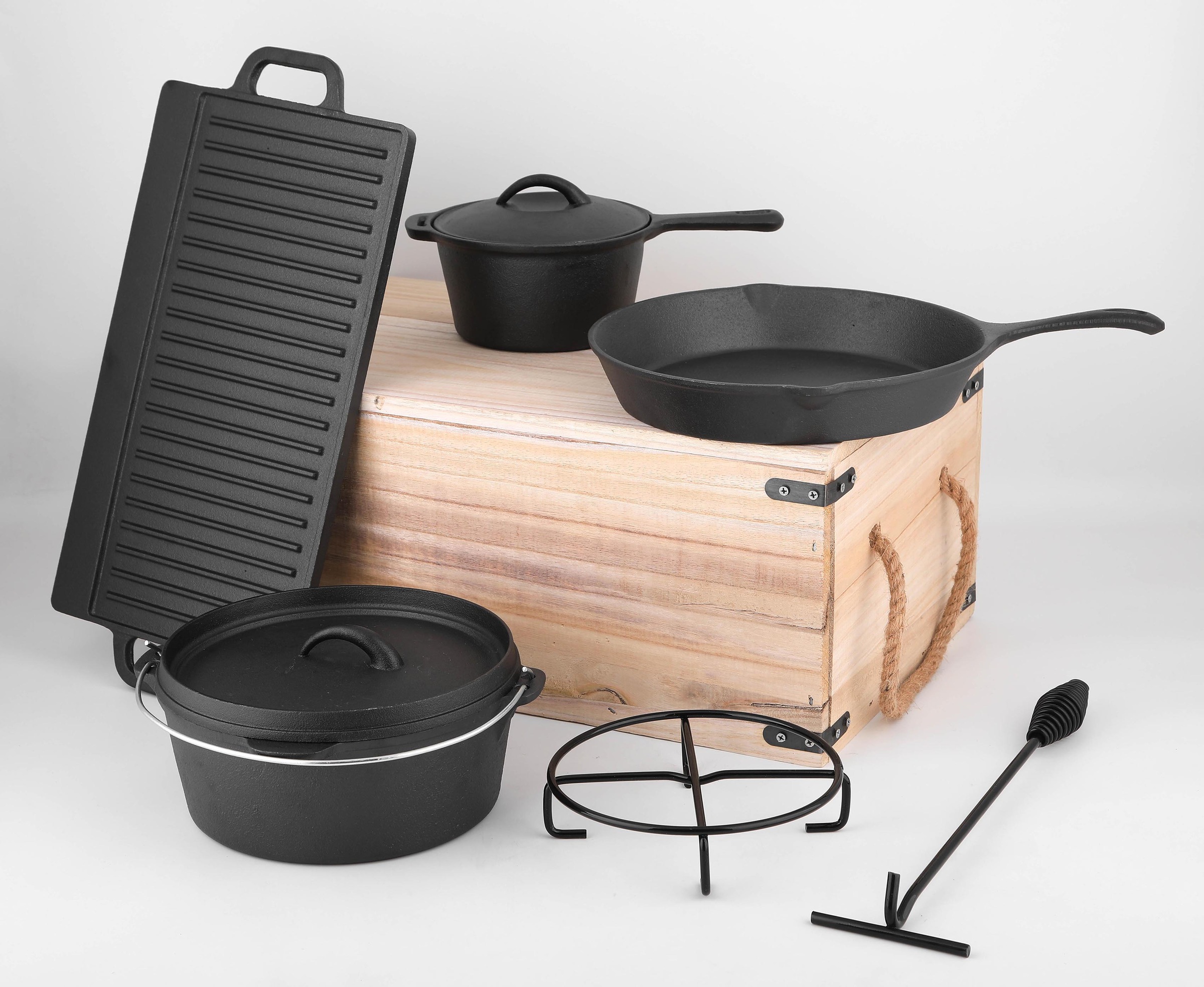 Carl Schmidt Sohn Topf-Set »Parilla« Gusseisen Set, Kochtopf, Kasserolle, P günstig online kaufen