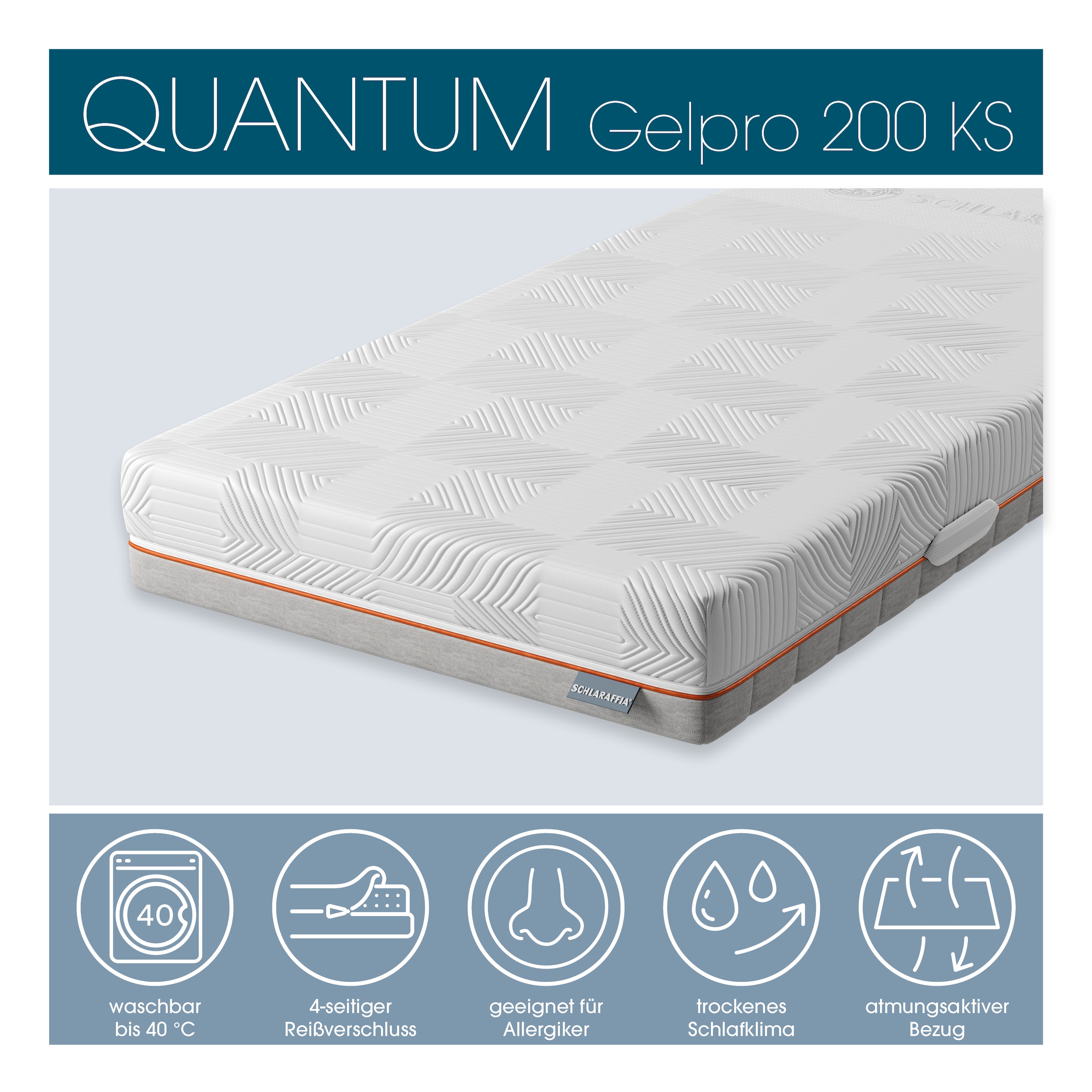 Schlaraffia »GelPro Quantum 200« 20 cm hoch Raumgewicht: 40 kg/m³ 1 Stk. tlg.