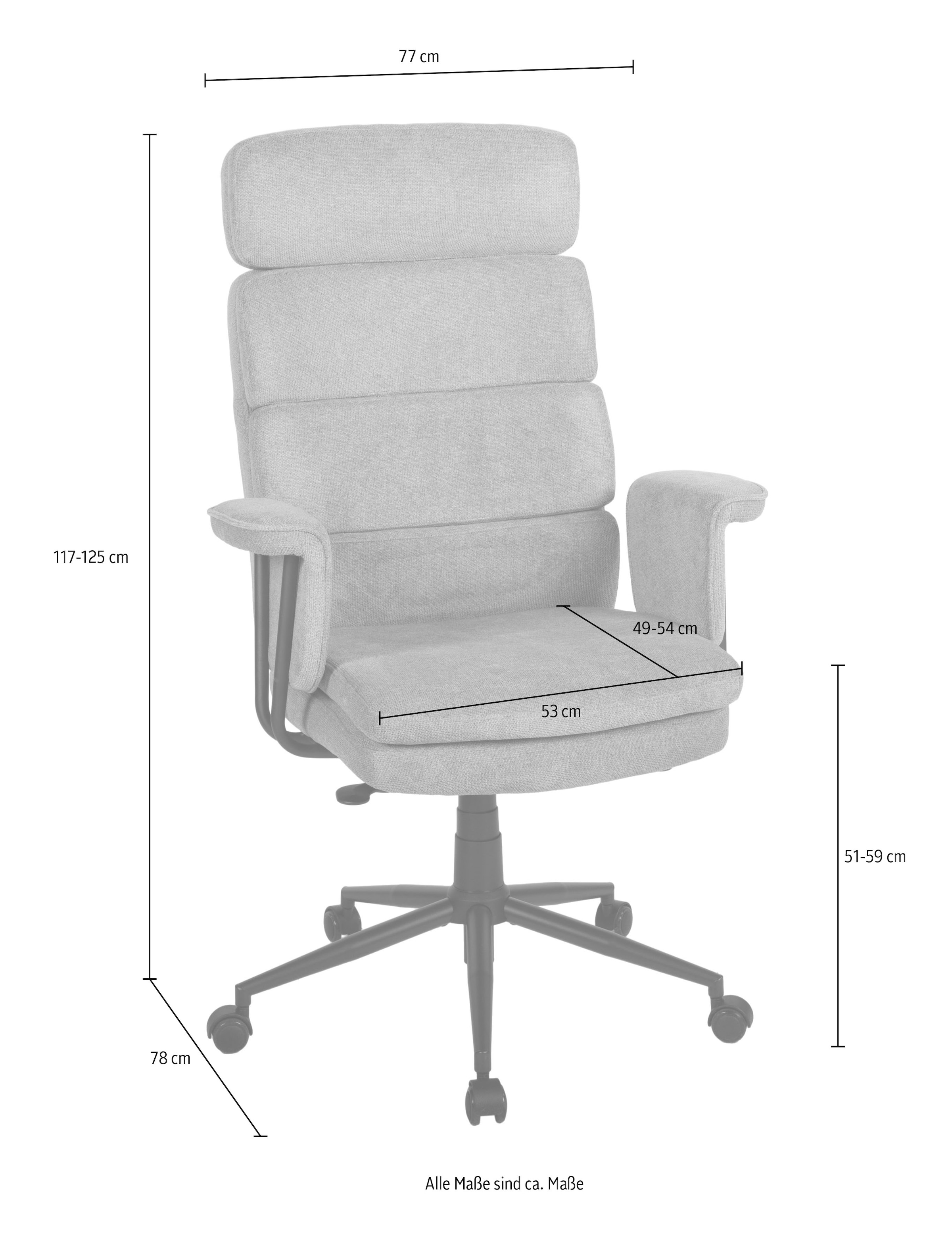 Duo Collection Chefsessel »Chefsessel Junis«, 1 St., Webstoff, Kopfstütze in Höhe und Neigung verstellbar, Sitztiefenverstellung