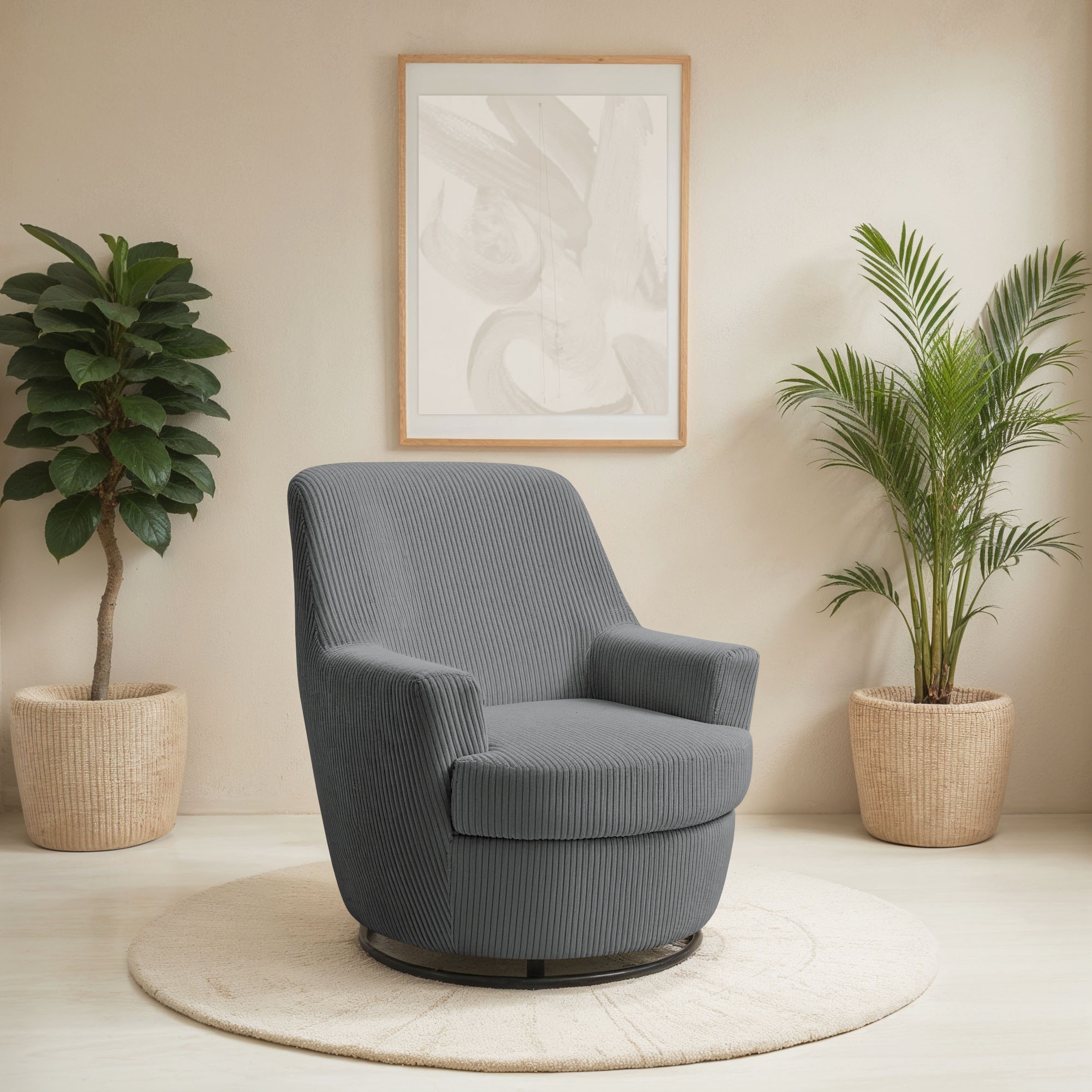 INOSIGN Drehsessel »HETTY, Drehsessel mit Wippfunktion, Lese-Sessel in Cord günstig online kaufen