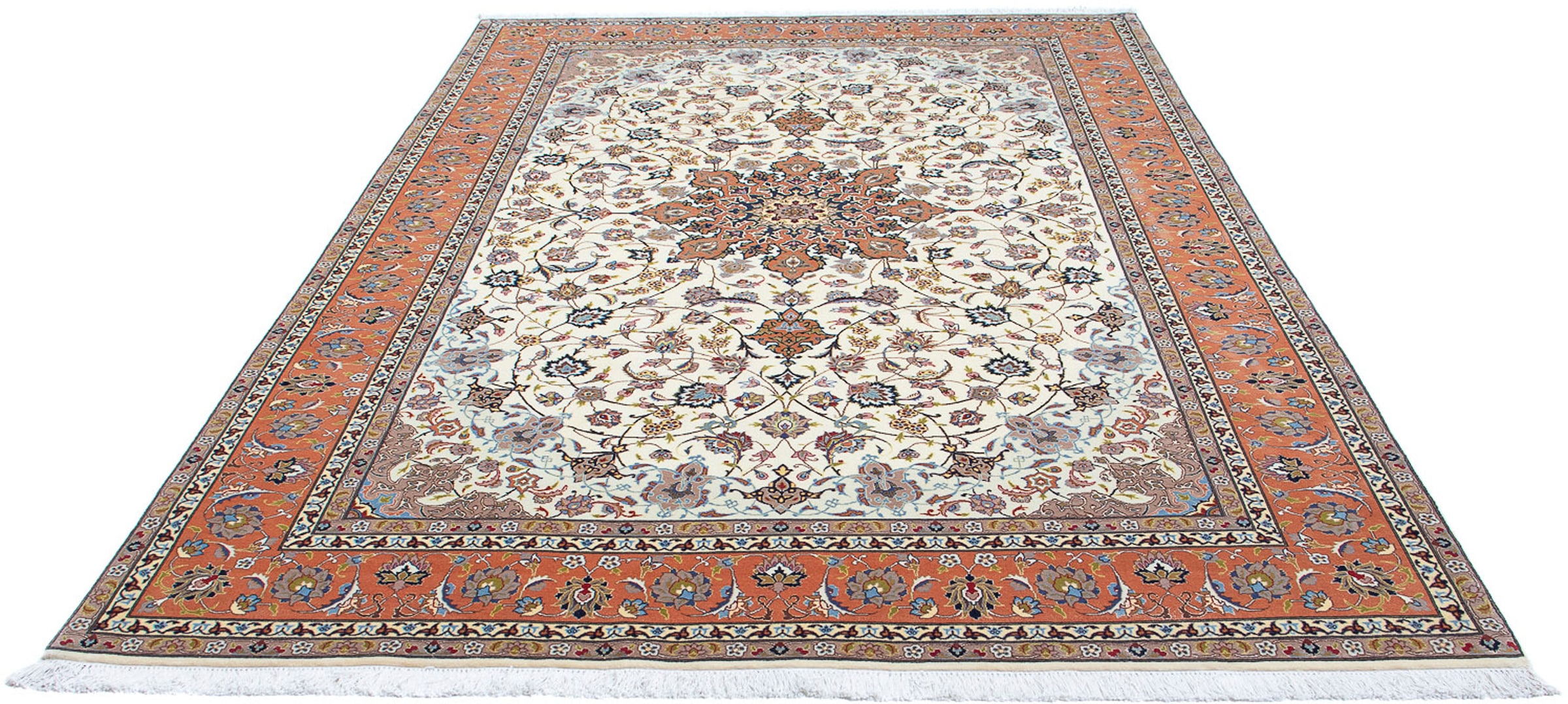morgenland Orientteppich »Perser - Täbriz - Royal - 298 x 200 cm - beige«, günstig online kaufen