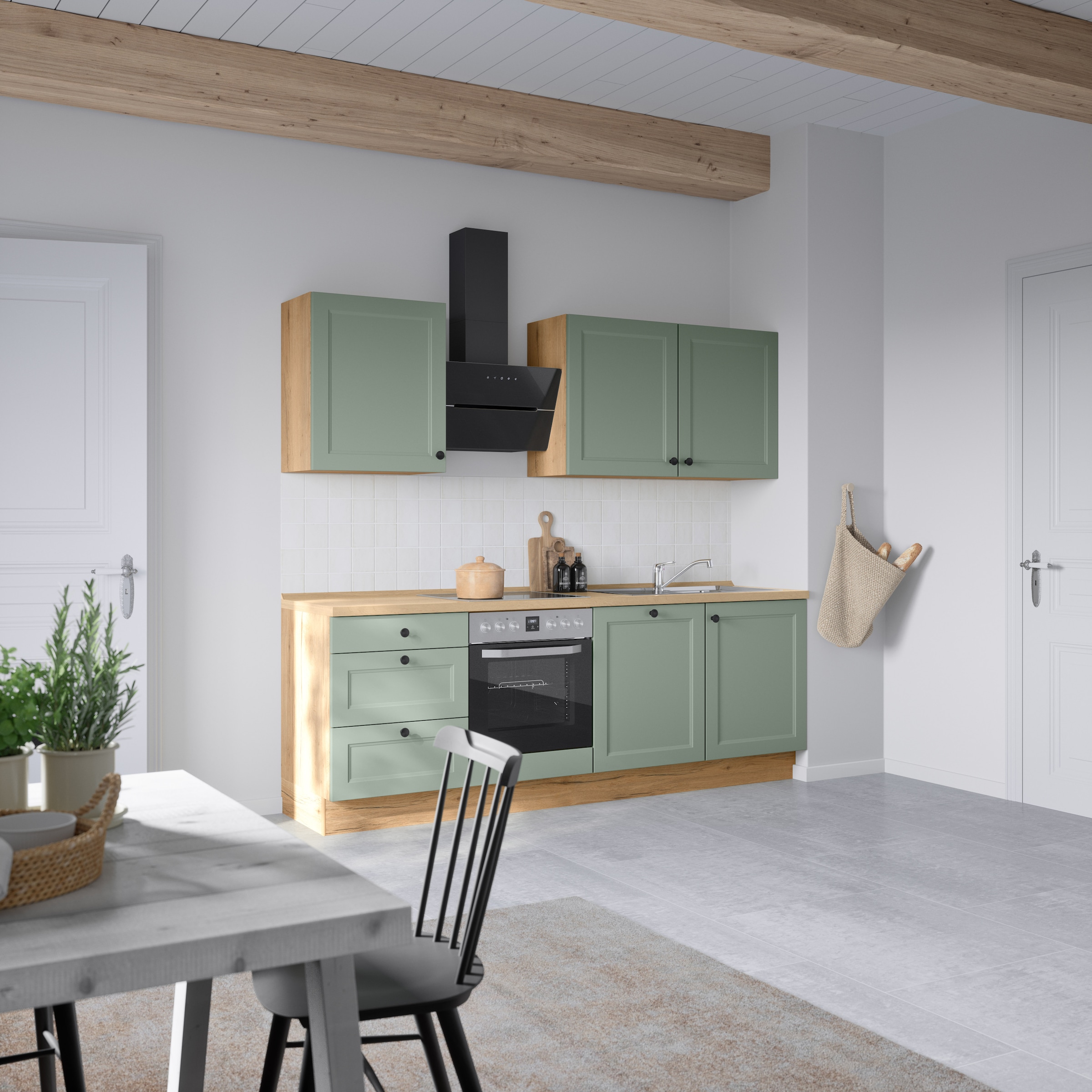 nobilia® Küchenzeile »"Cascada II"«, vormontiert, Breite 240 cm, Ausrichtung wählbar, wahlw. mit E-Geräten