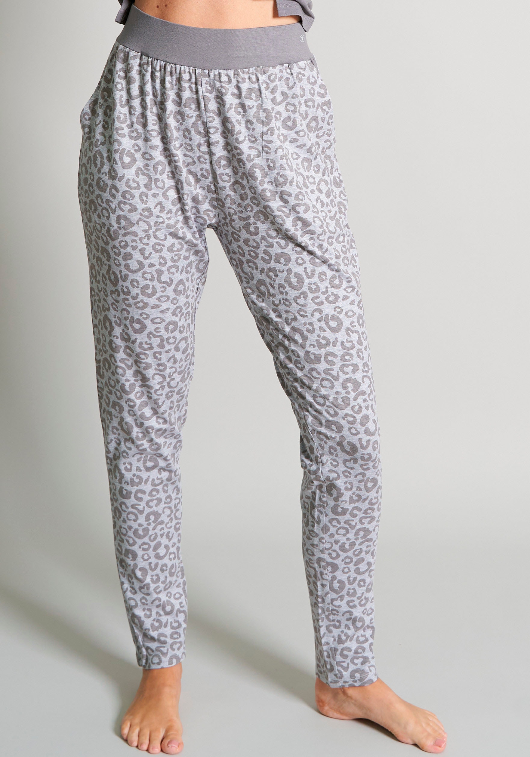 TOM TAILOR Loungehose, Animal-Look, breiter elastischer Bund günstig online kaufen