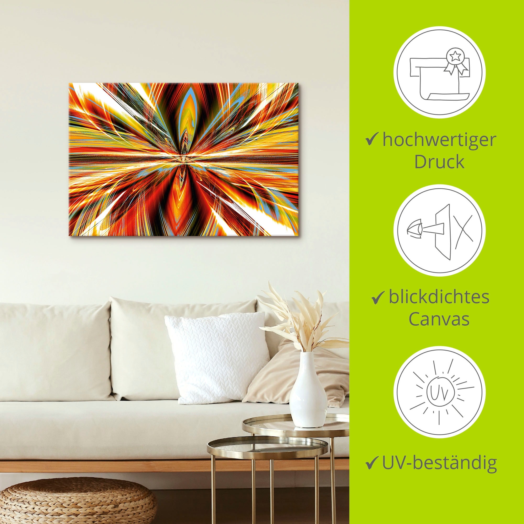 Artland Wandbild »Feuerstelle«, Gegenstandslos, (1 St.), als Alubild, Outdoorbild, Leinwandbild in verschied. Größen