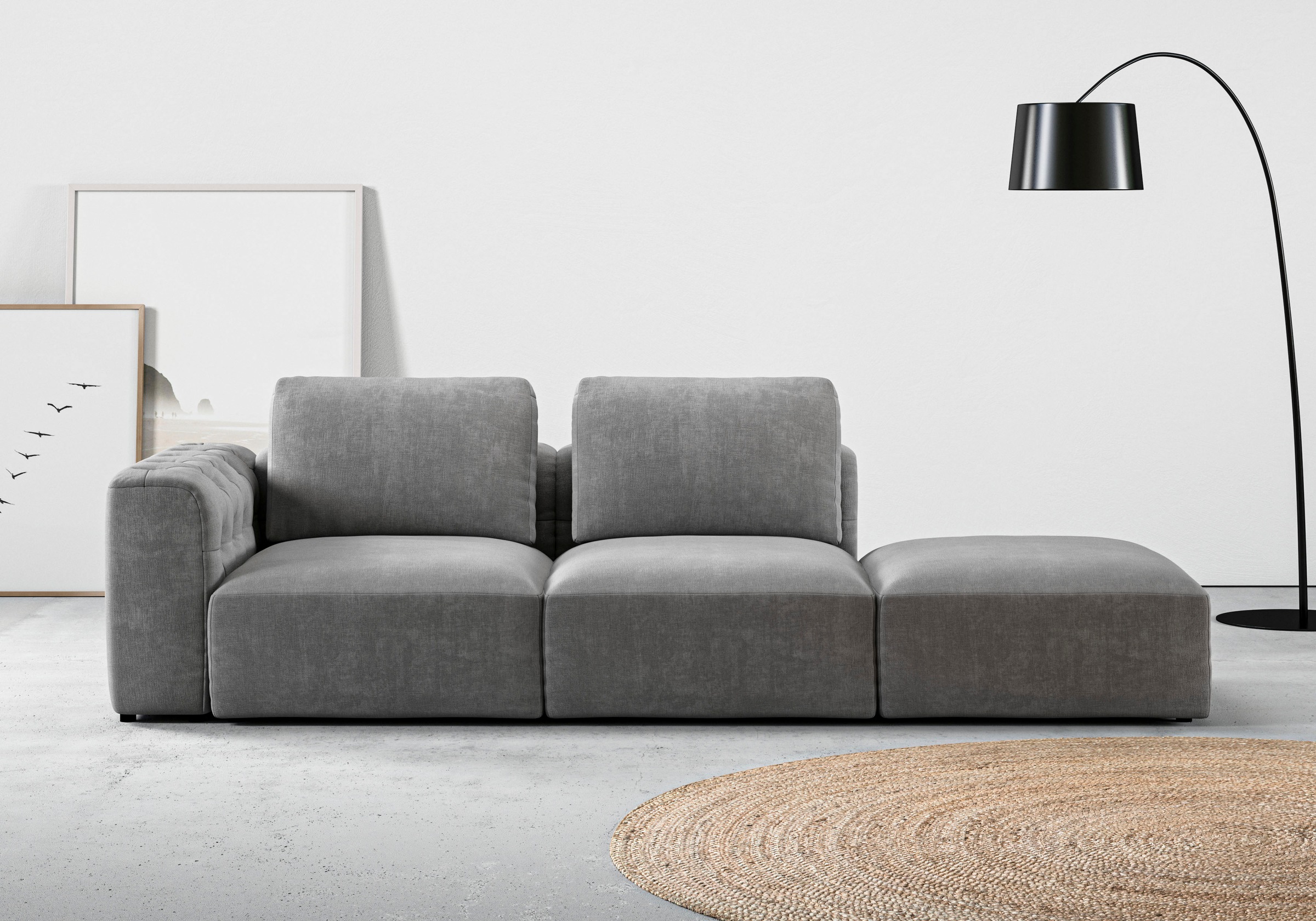 Home affaire Chaiselongue »Cushid« Modul-Sofa, bestehend aus 2-Sitzer und H günstig online kaufen
