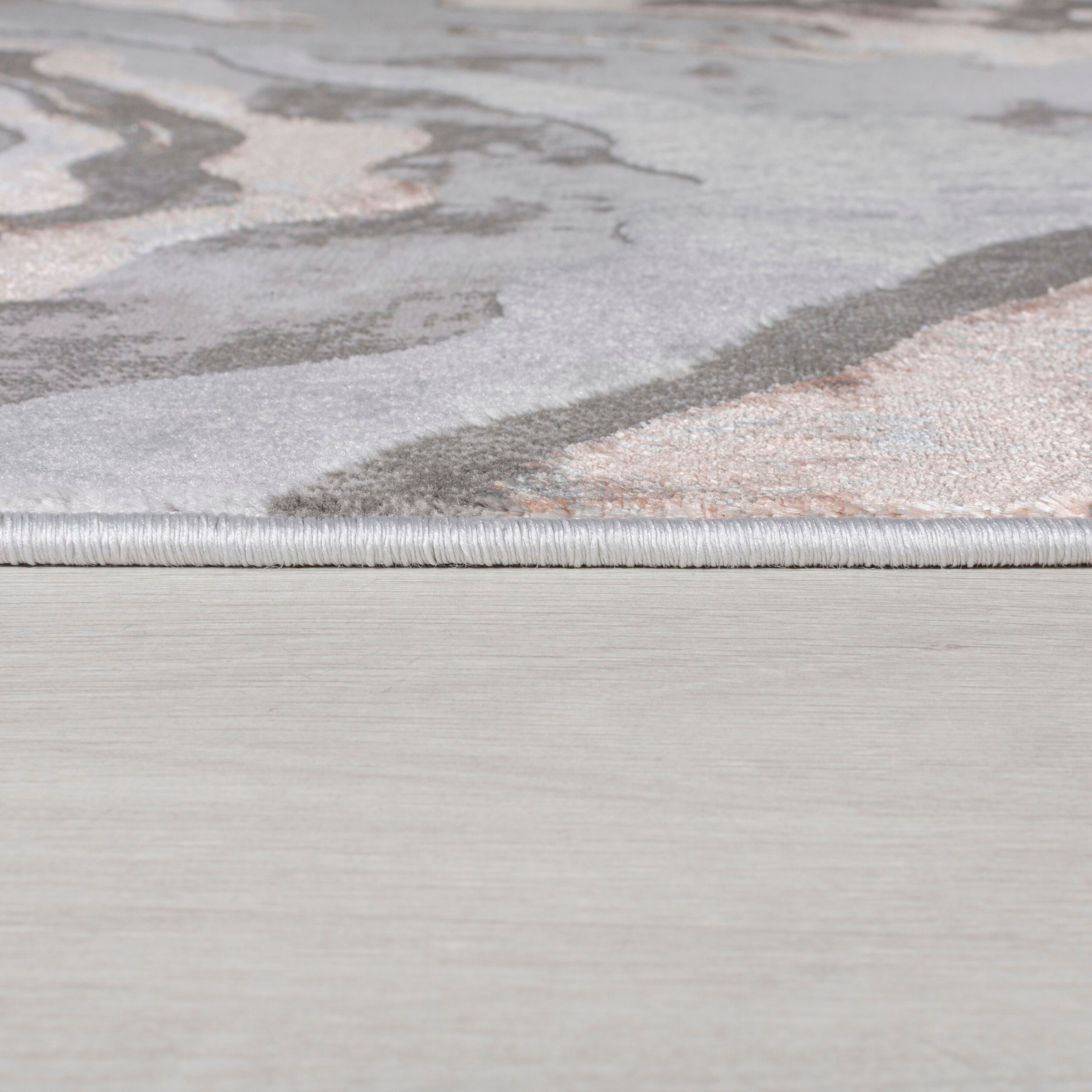 FLAIR RUGS Läufer »Marbled«, rechteckig, 12 mm Höhe, dezenter Glanz, mehrfarbig, modernes Marmor-Design, Teppichläufer