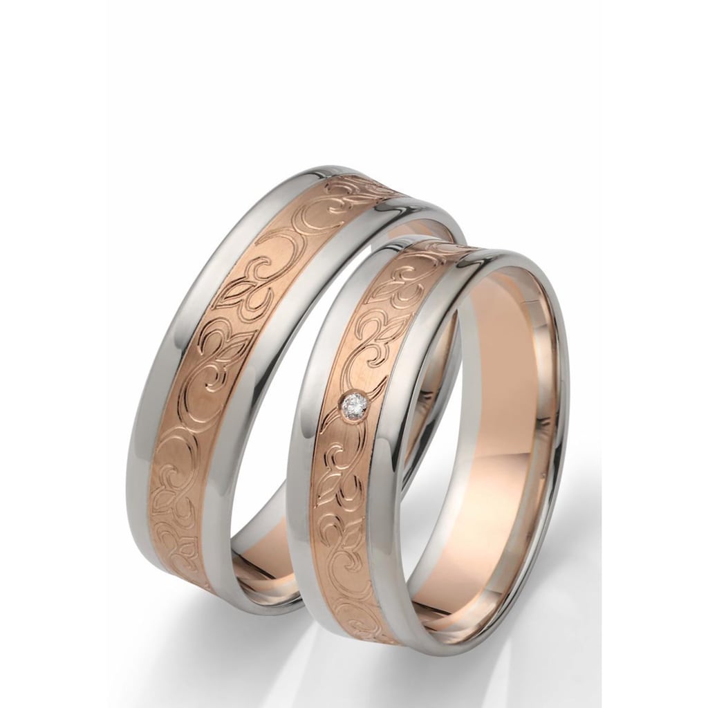 Firetti Trauring »Schmuck Geschenk Gold 375 Hochzeit Ehering "LIEBE" Ranke«