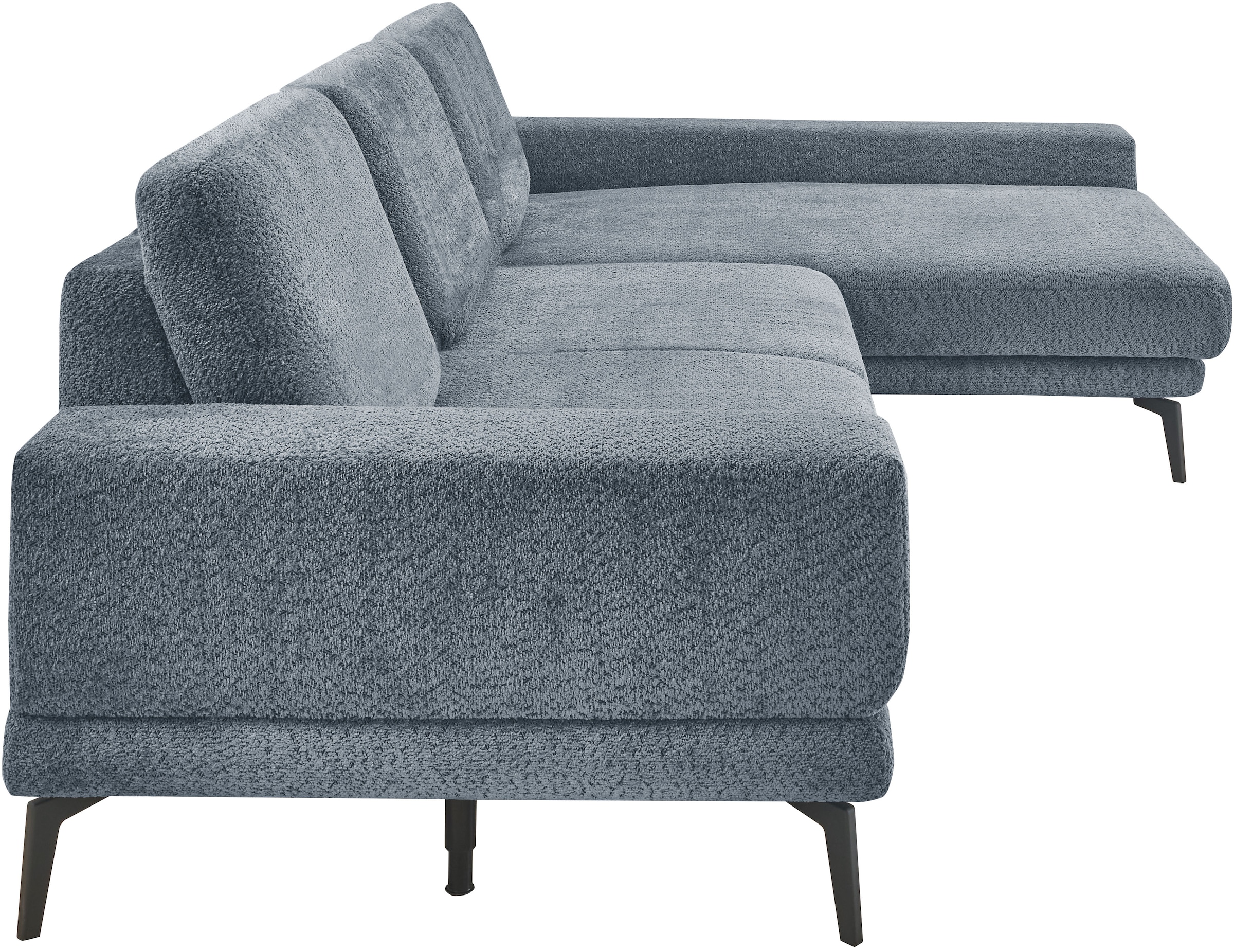 set one by Musterring Ecksofa »SO 3600 optimaler Sitzkomfort in Federkern o. Kaltschaum, 2 Sitzhöhen«, Sitzhöhe 44 cm, Federkern, B 293 x T 180 cm, Kama blue