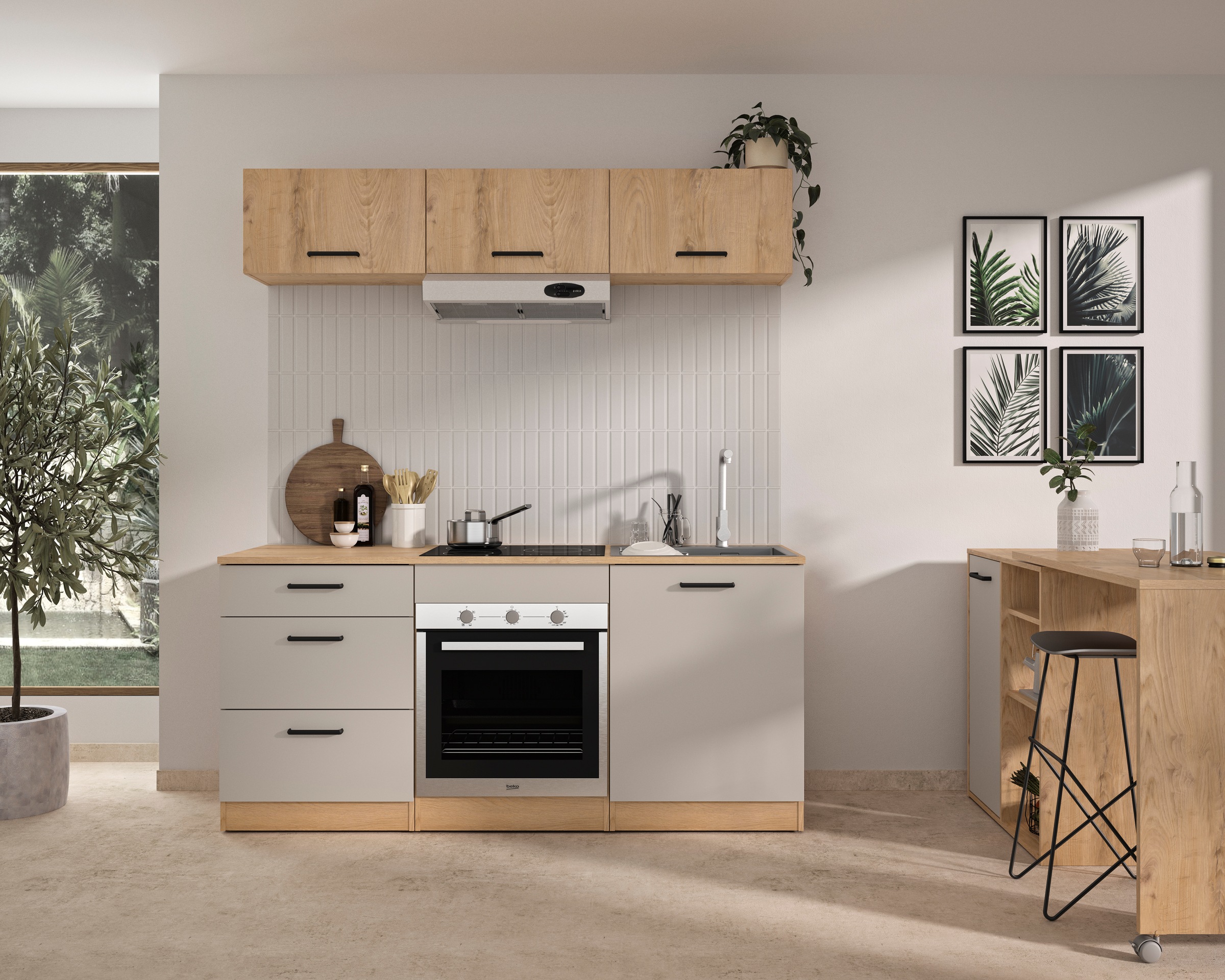 Gami Küchenzeile »Set B B180 ALPAGA« Set, Sehr praktisch und funktional. günstig online kaufen