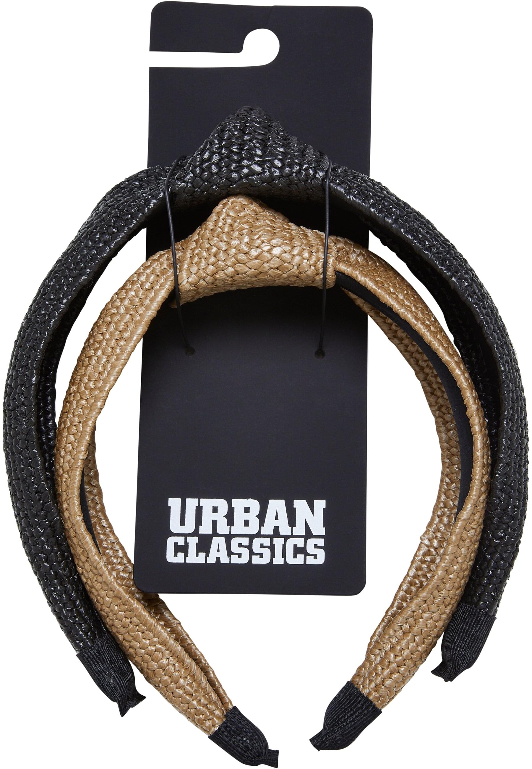 URBAN CLASSICS Loop »Urban Classics Unisex Braid Bast Headband 2-Pack« 1 Stk.