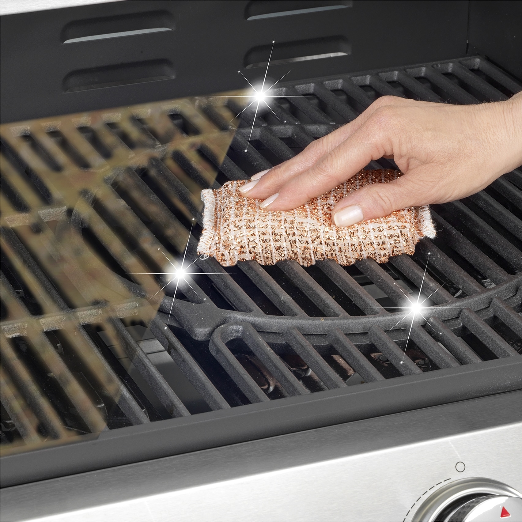 Maximex Reinigungsschwamm »Kupferschwamm« entfernen schonend hartnäckigen Schmutz, Eingebranntes und Rost