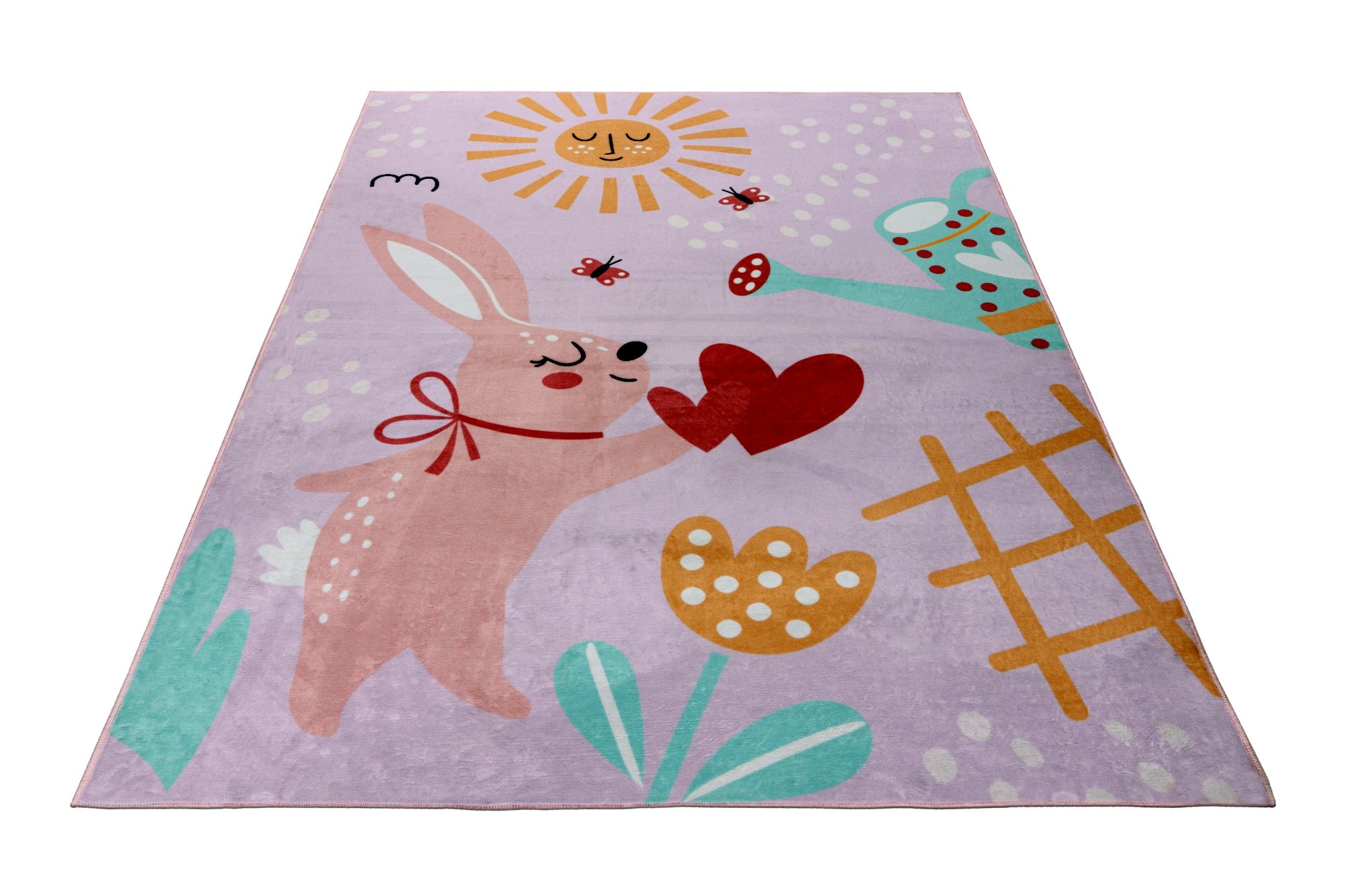 Obsession Kinderteppich »Magic Kids ML 106«, rechteckig, 8 mm Höhe, niedliches Hasen Motiv, waschbar, Kinderzimmer