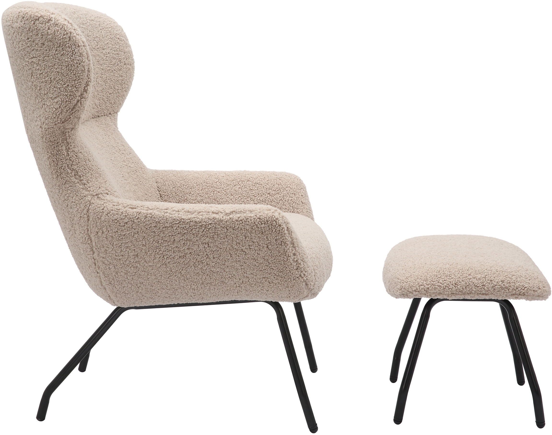 SalesFever Sessel, (Set, 2 St.), mit Bezug in Teddyfelloptik