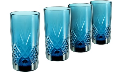 CreaTable Longdrinkglas »Eugene«, (Set, 4 tlg.), dekorative Struktur, Trendfarbe, 380 ml kaufen