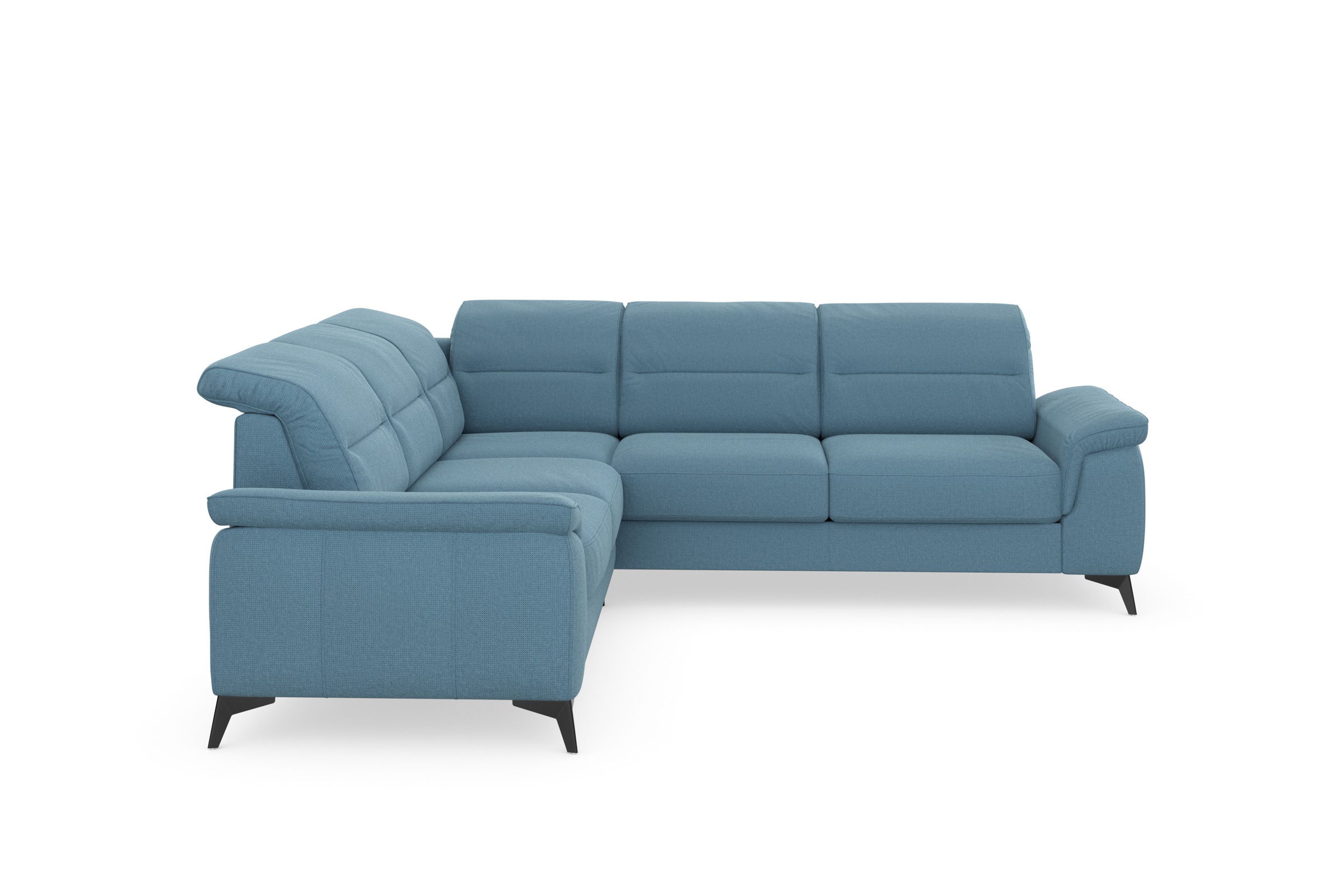 sit&more Ecksofa »Sinatra L-Form«, optinal mit Kopfteilverstellung und Armteilfunktion, Metallfüße