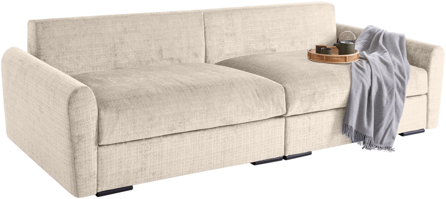 Home affaire Big-Sofa »Finca XL, B: 190 cm« 4 Zierkissen, Mega-Sofa, in Cord oder Chenille-Struktur, Federkern