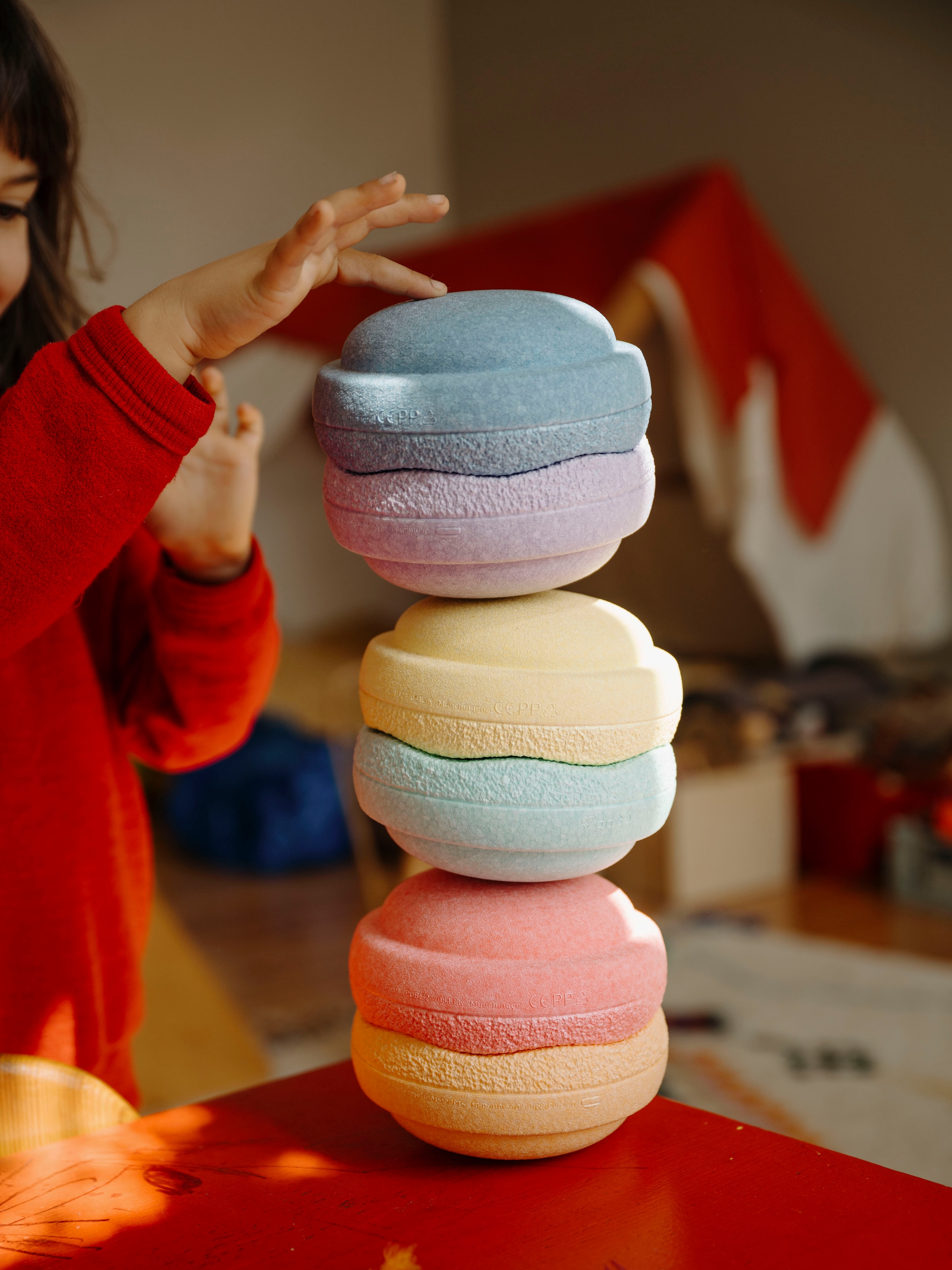 Stapelstein Balancetrainer »Stapelstein® Original Mini rainbow pastel«, (Set, 6 tlg.)