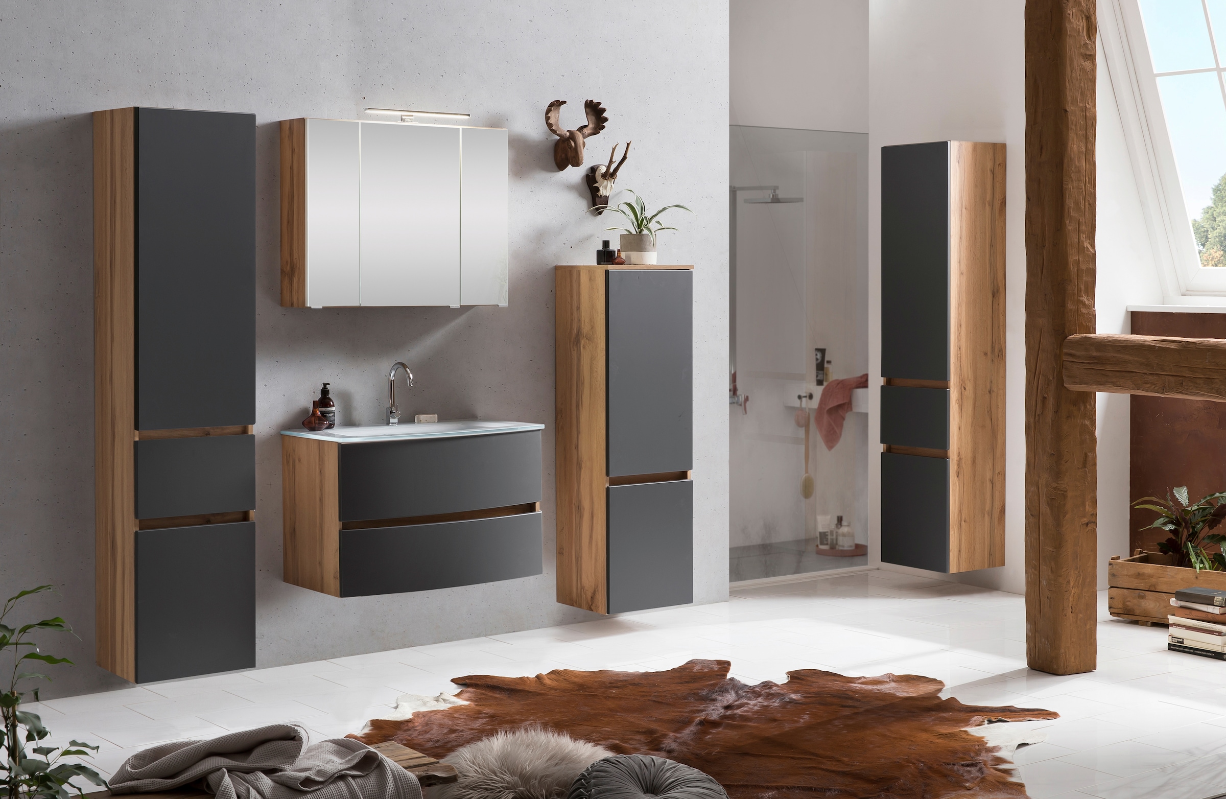 welltime Badezimmer-Set »Kaunas« Set, 4 Stk. tlg. günstig online kaufen