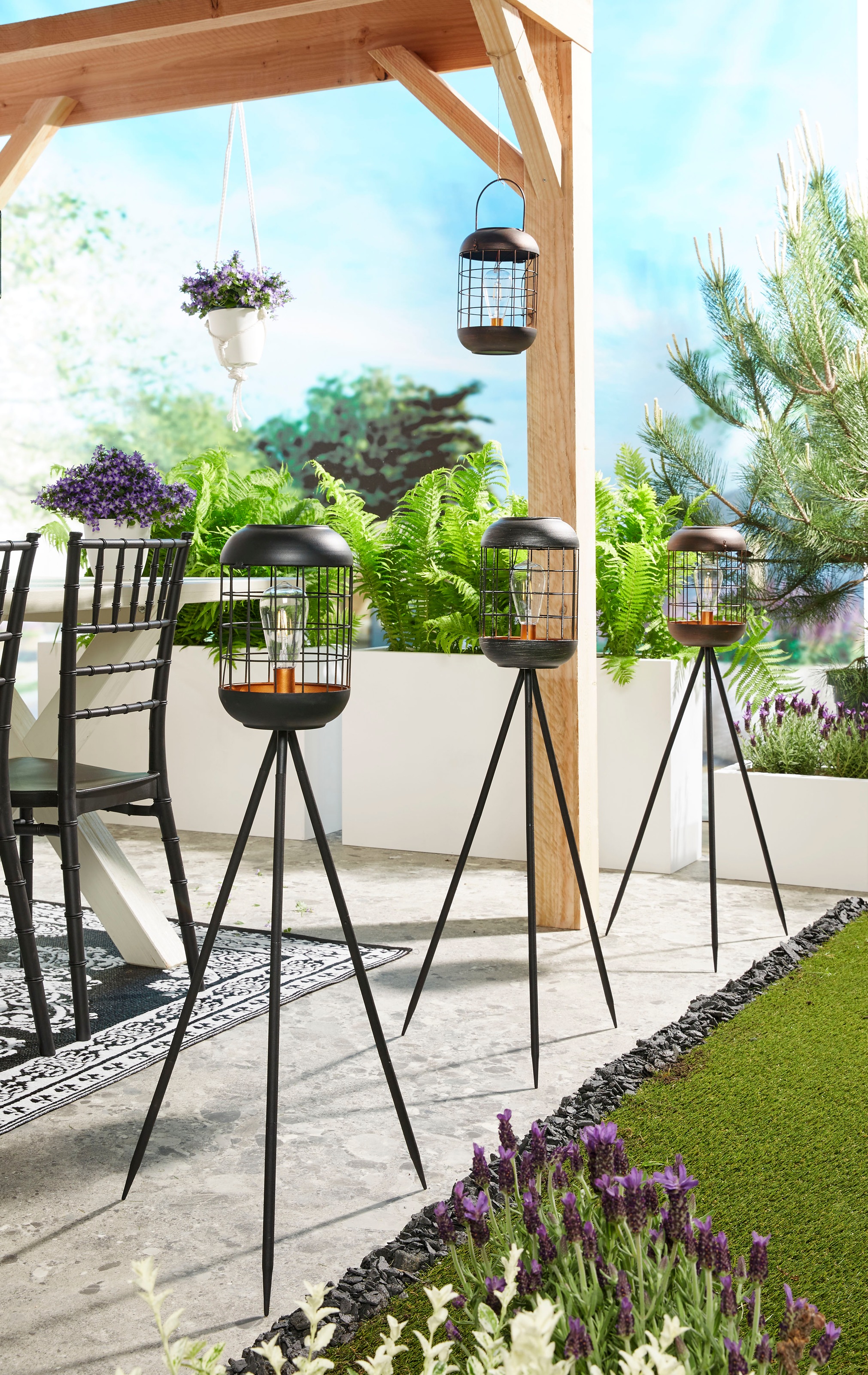 LUXFORM Außen-Stehlampe »Solar-Stehlampe - Leuchtturm - LED - 15 Lumen«, Le günstig online kaufen