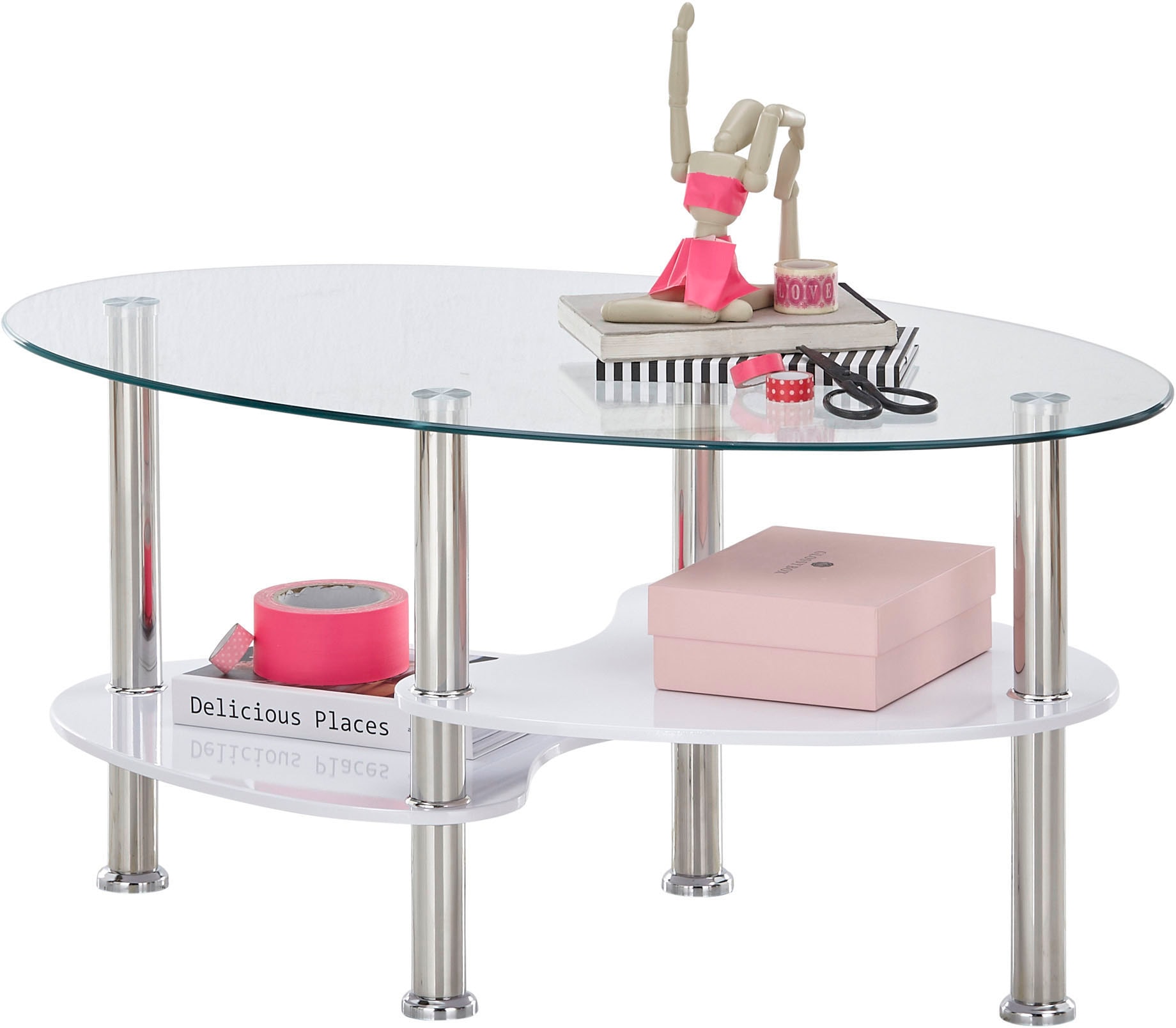 HBZ Couchtisch »Panty, TOPSELLER!«, (Couchtisch), Glas Oval, Tisch wahlweis günstig online kaufen