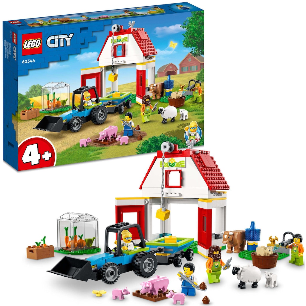 LEGO® Konstruktionsspielsteine »Bauernhof mit Tieren (60346), LEGO® City«, (230 St.)