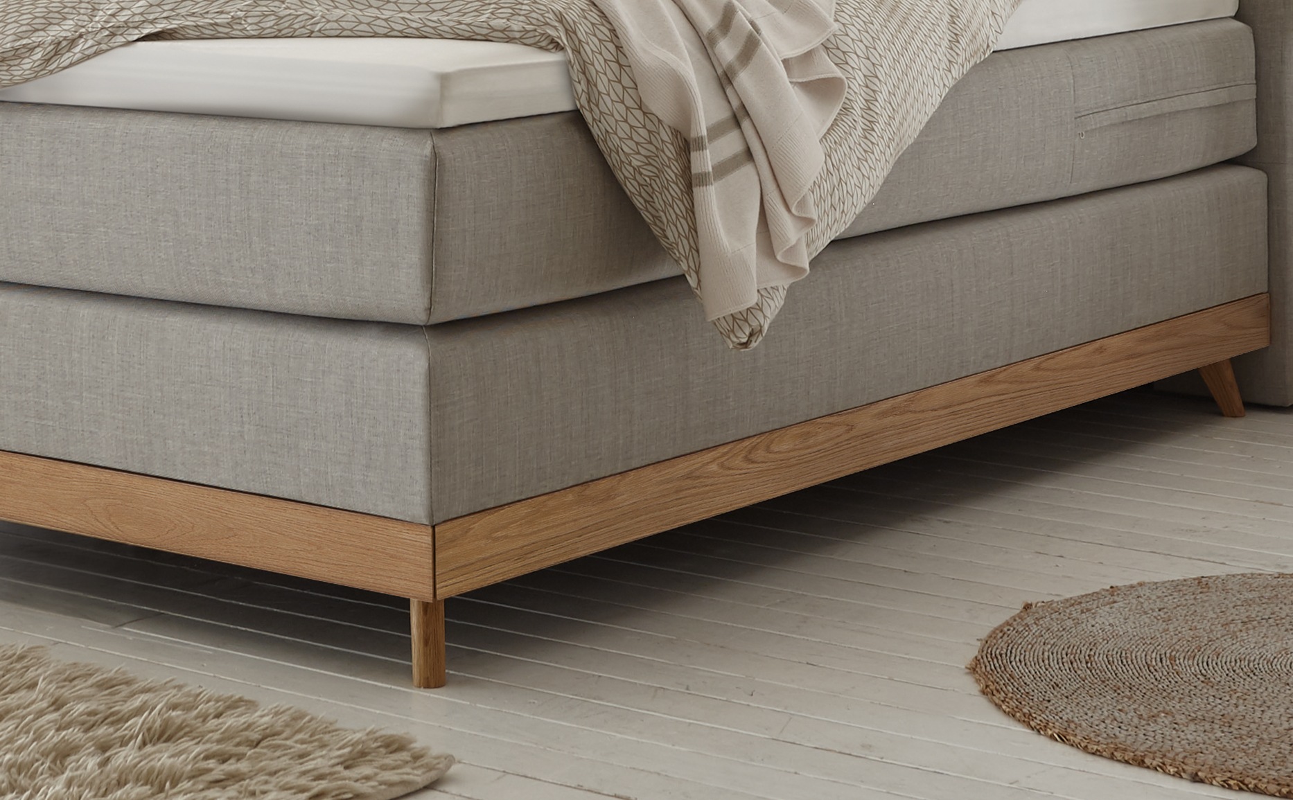 HASENA Boxspringbett "Scandia" Boxspringbett, gepolstertes Kopfteil, Scandi günstig online kaufen