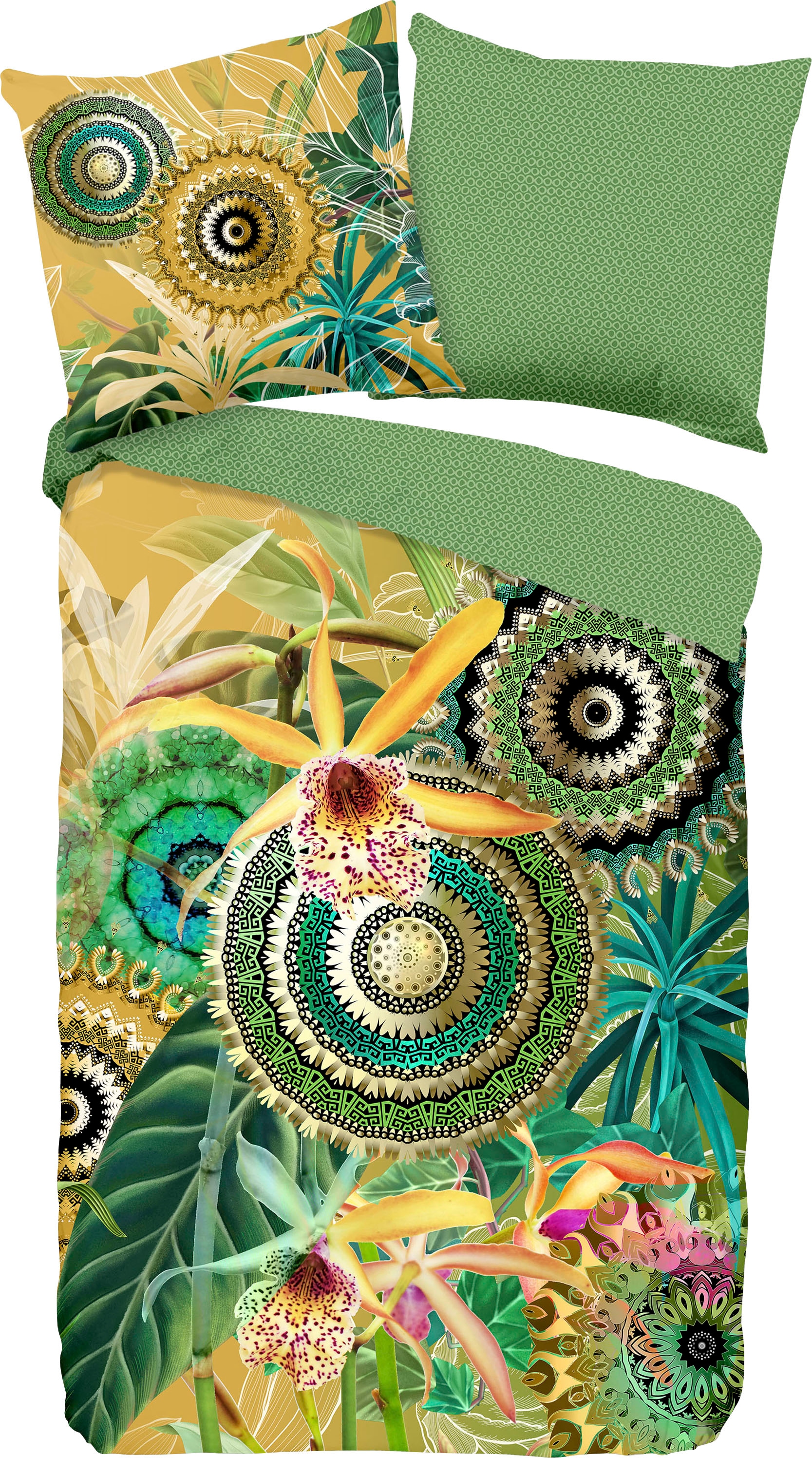 hip Wendebettwäsche »Yissa« 2 Stk. tlg. Mako-Satin, 135x200, Reißverschluss günstig online kaufen