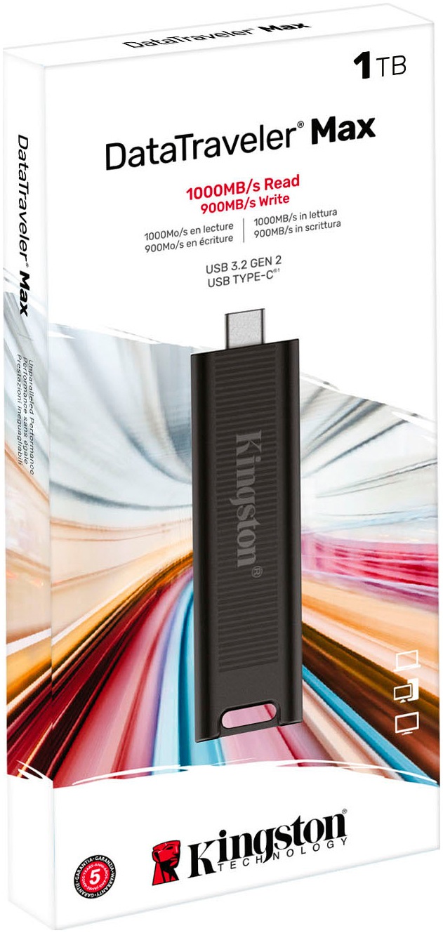 Kingston USB-Stick »DATATRAVELER MAX SERIE 1TB«, (USB 3.2 Lesegeschwindigkeit 1000 MB/s)